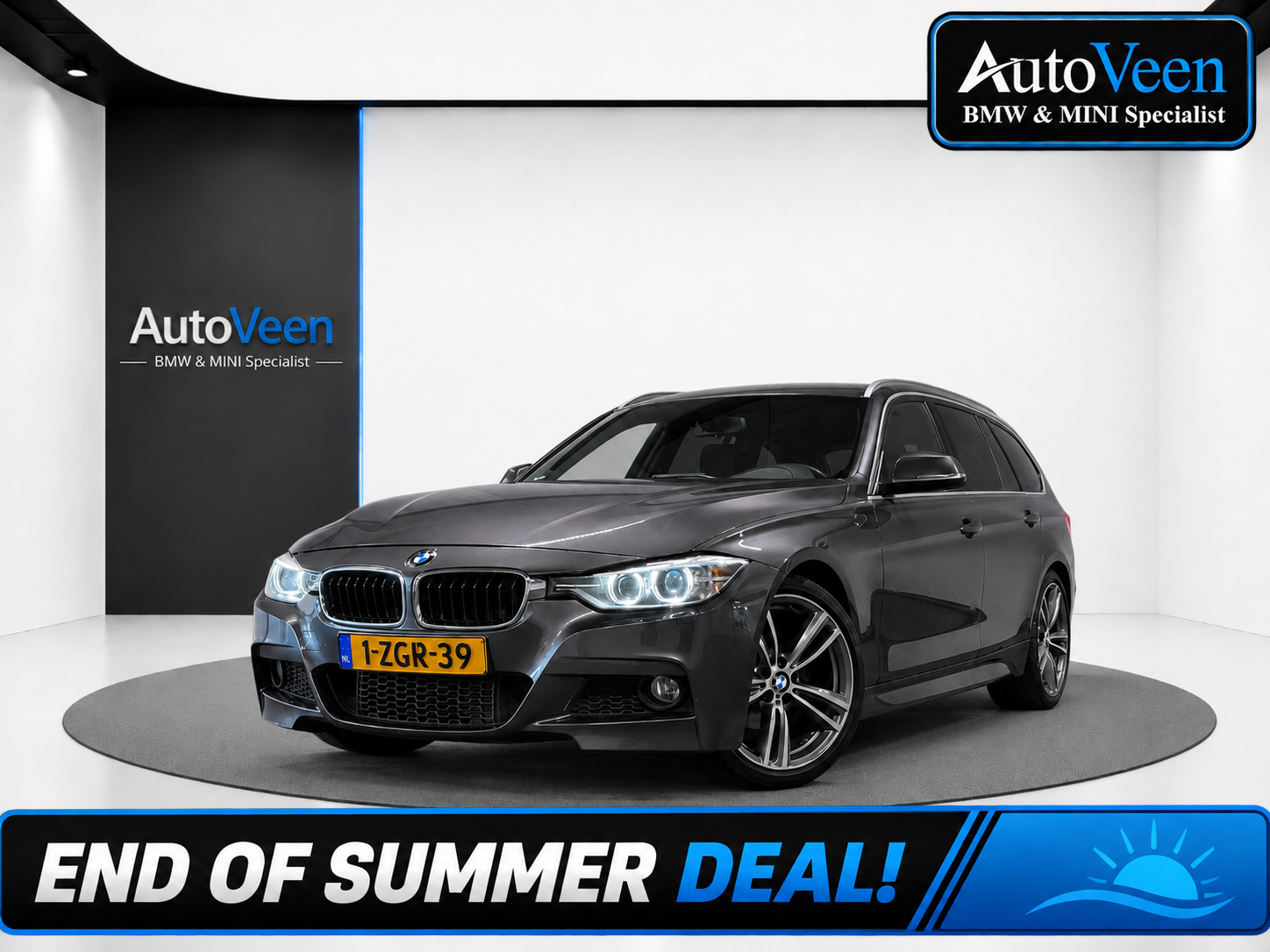 BMW 3-serie Touring 316i Executive (M-SPORT, ALCANTARA, ALPINE, STOELVERWARMING, PARKEERSENSOREN) 2015 - voorkant