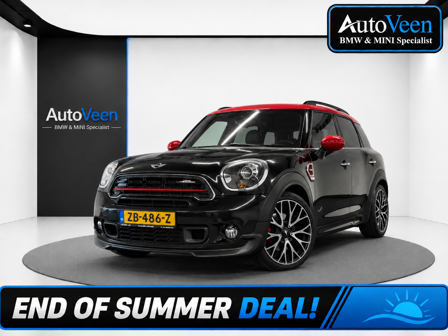 Mini Countryman 1.6 John Cooper Works ALL4 Chili (LEDER, HARMAN KARDON, PARKEERSENSOREN, GOED ONDERHOUDEN) 2013 - voorkant