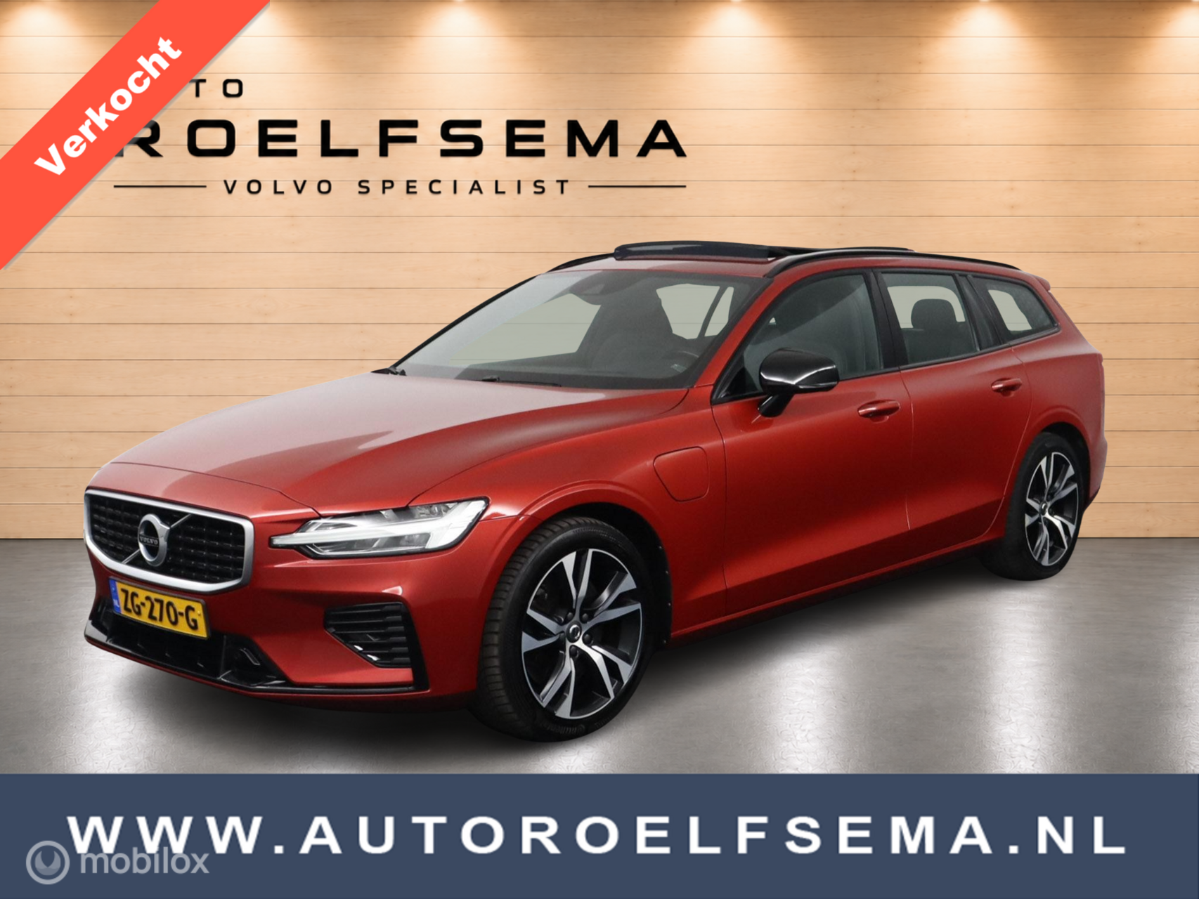 Volvo V60 T8 Twin Engine 2.0 T8 Twin Engine AWD R-Design |Head Up | Adaptive Cruise | Keyless | Camera | BLISS | Verwarmbare voorstoelen | Trekhaak 2019 - voorkant