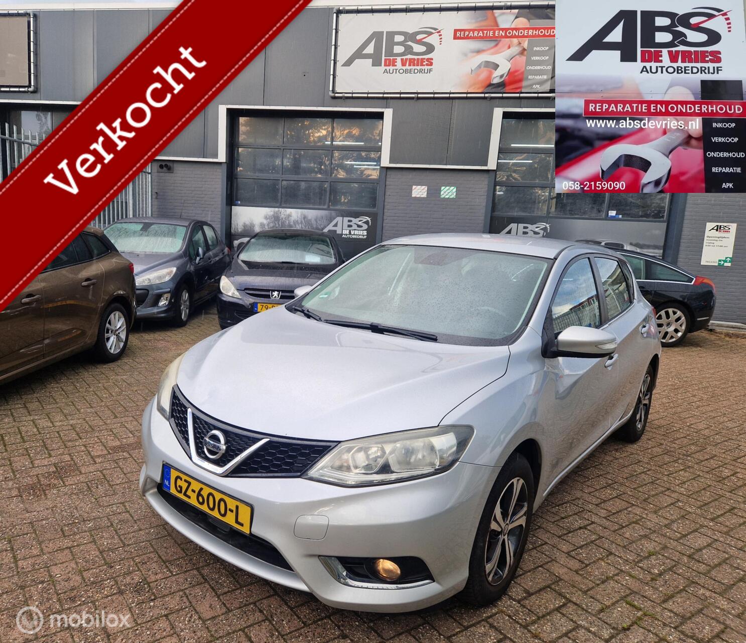 Nissan Nissan Pulsar 1.2 DIG-T Acenta AIRCO, CR CONTR APK SEPT 2027 2015 - voorkant