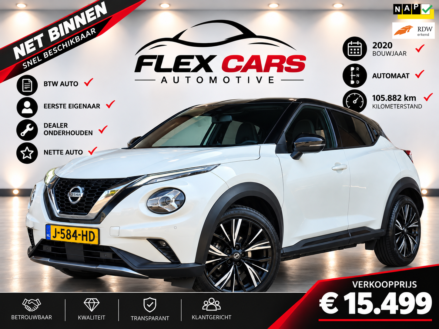 Nissan Nissan Juke 1.0 DIG-T N-Design|Achteruitrijcamera|Btw-Auto|Eerste Eigenaar 2020 - voorkant