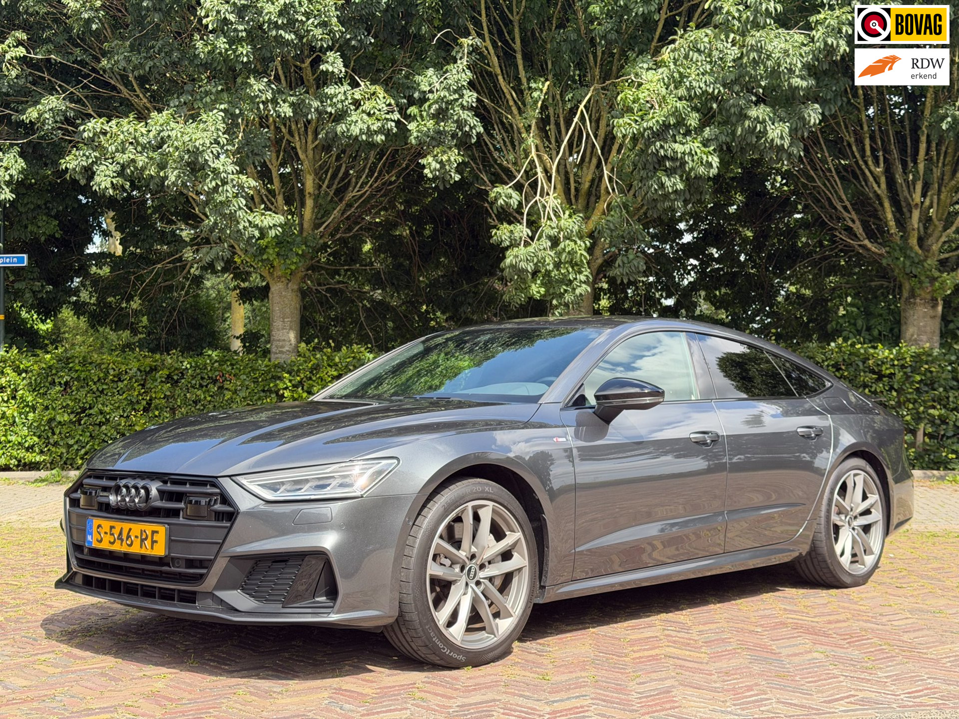 Audi A7 50 TFSI E 50 TFSI e quattro Pro Line S, Daytona Grijs 2020 - voorkant
