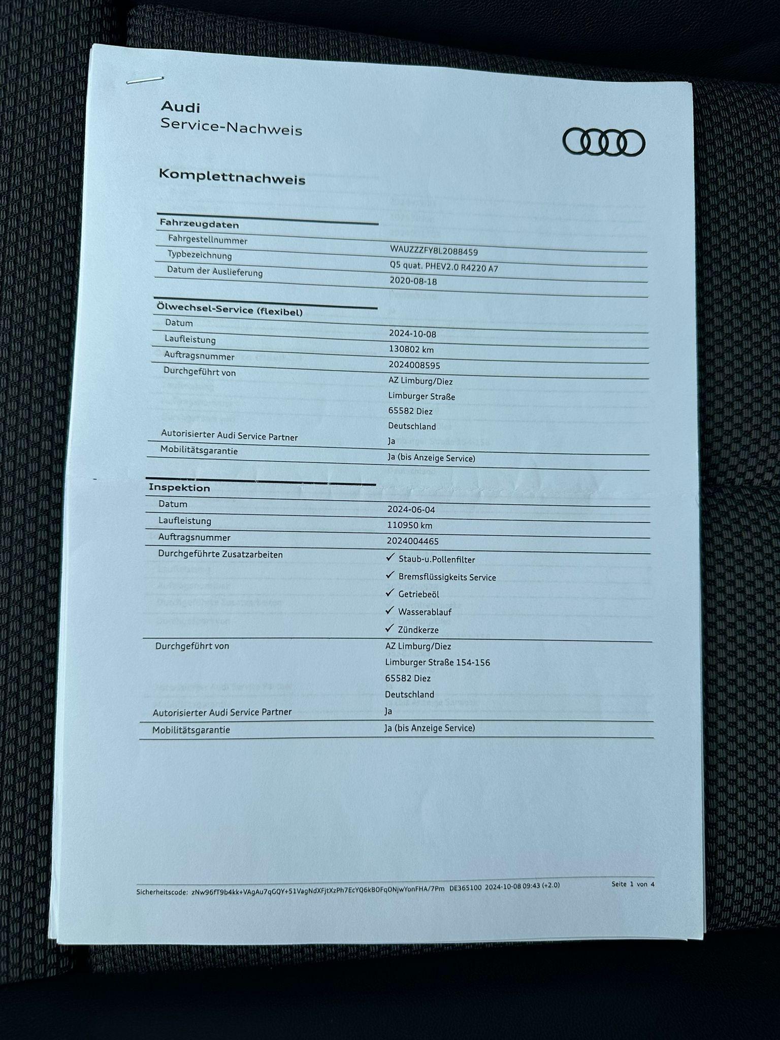 Foto van Audi Q5 50 TFSI E