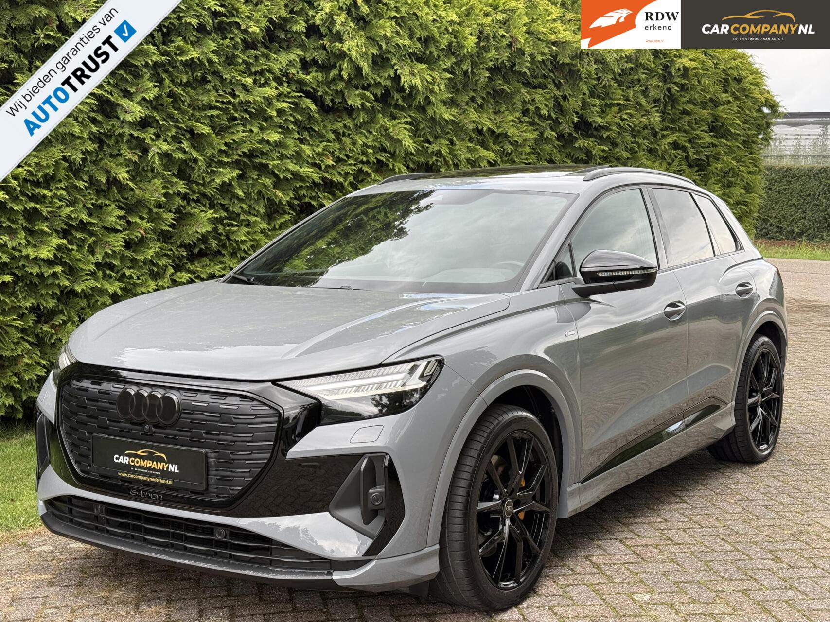 Audi Q4 E-tron 50|QUATTRO|SLINE|PANORAMADAK|NARDO GREY|77kwh 2022 - voorkant