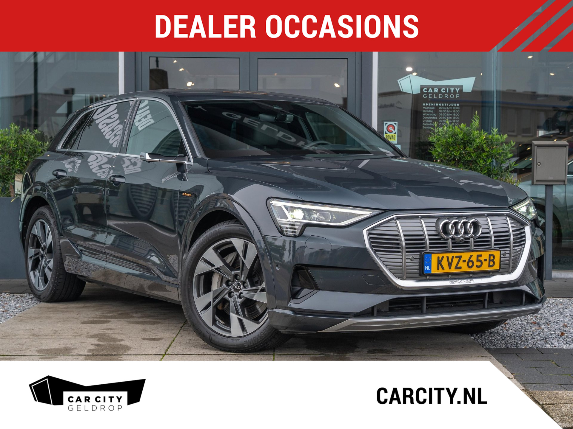 Audi E-tron 55 quattro 408pk S edition 95 kWh | Fabrieksgarantie 01-2028 | Nightvision | 360 Camera 2023 - voorkant