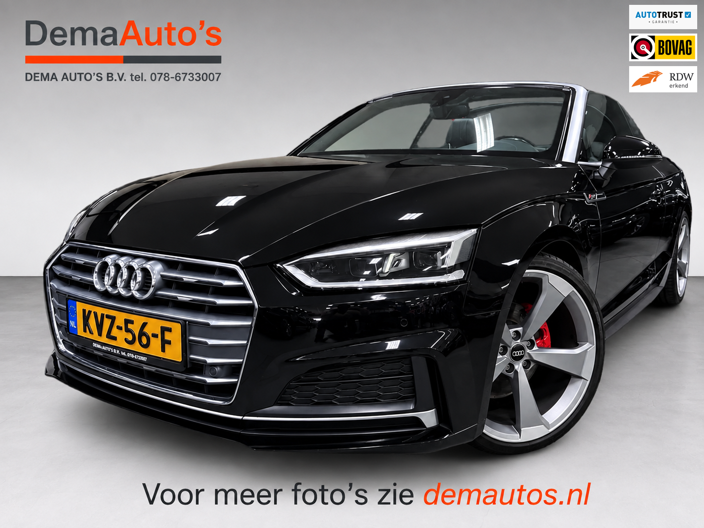 Audi A5 Cabriolet 40 TFSI 3X S-LINE RS-LEDER/STOELMASSAGE/CAM/DAB/CARPLAY/V-COCKPIT/// 2019 - voorkant