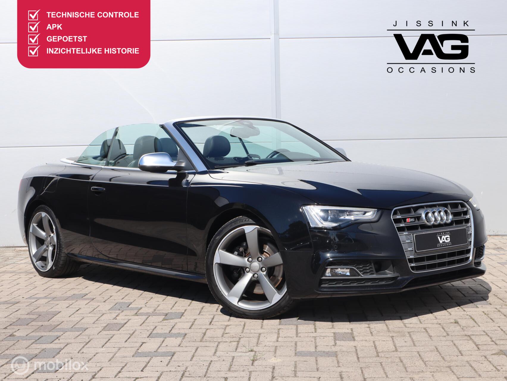Audi S5 Cabriolet 3.0 TFSI S5 quattro S Line B&O Leer Stoelverwarming 2013 - voorkant