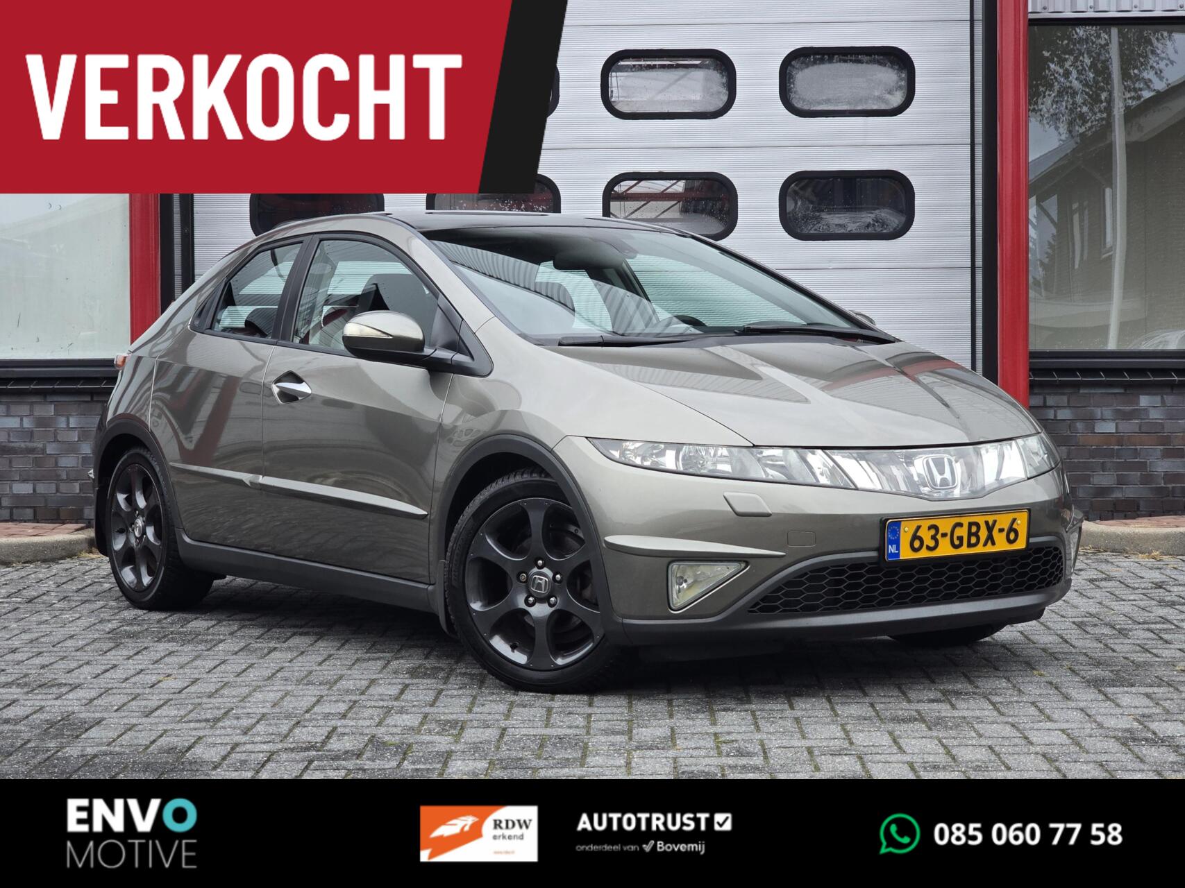 Honda Civic 5dr 1.8 Executive Automaat Trekhaak/Pano/LMV 2008 - voorkant