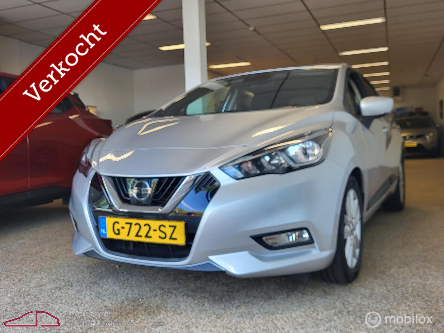 Nissan Micra 1.0 IG-T N-Connecta *NL, NOV.2019, NAVI, CAMERA, I-Key, RIJKLAARPRIJS!* 2019 - voorkant