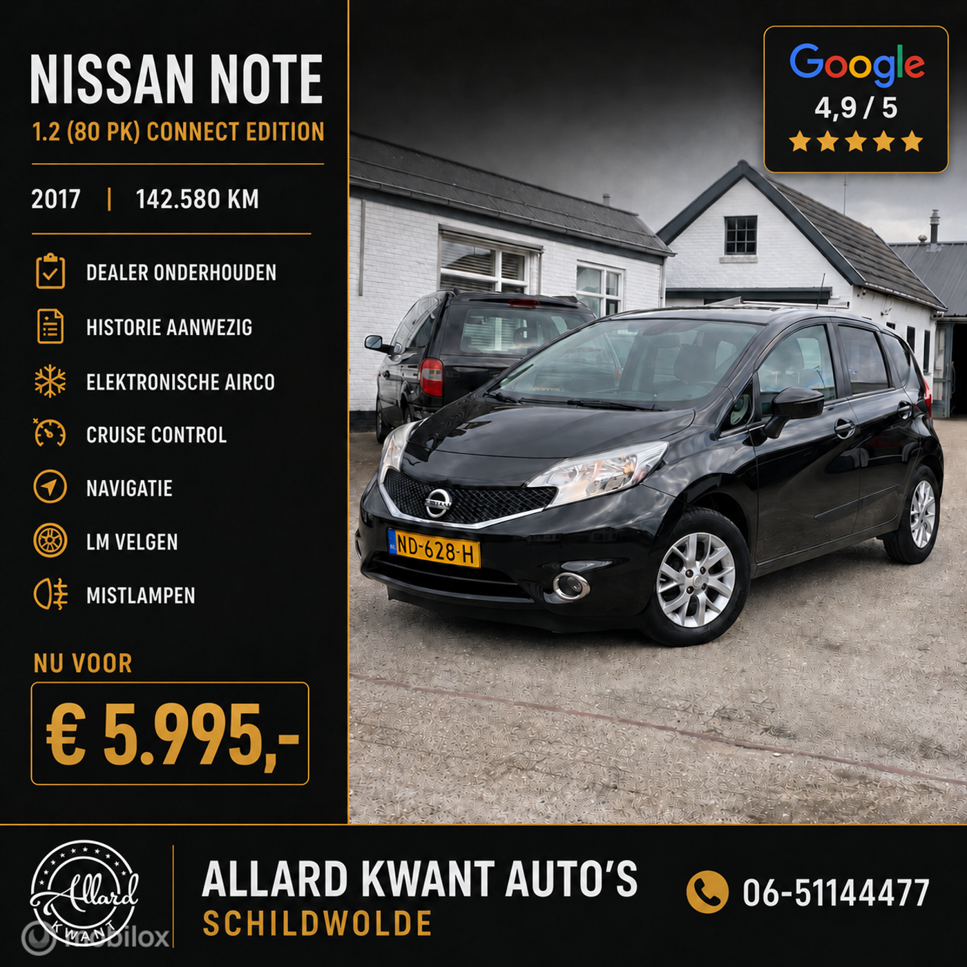 Nissan Nissan Note 1.2 Connect Edition 2017 - voorkant