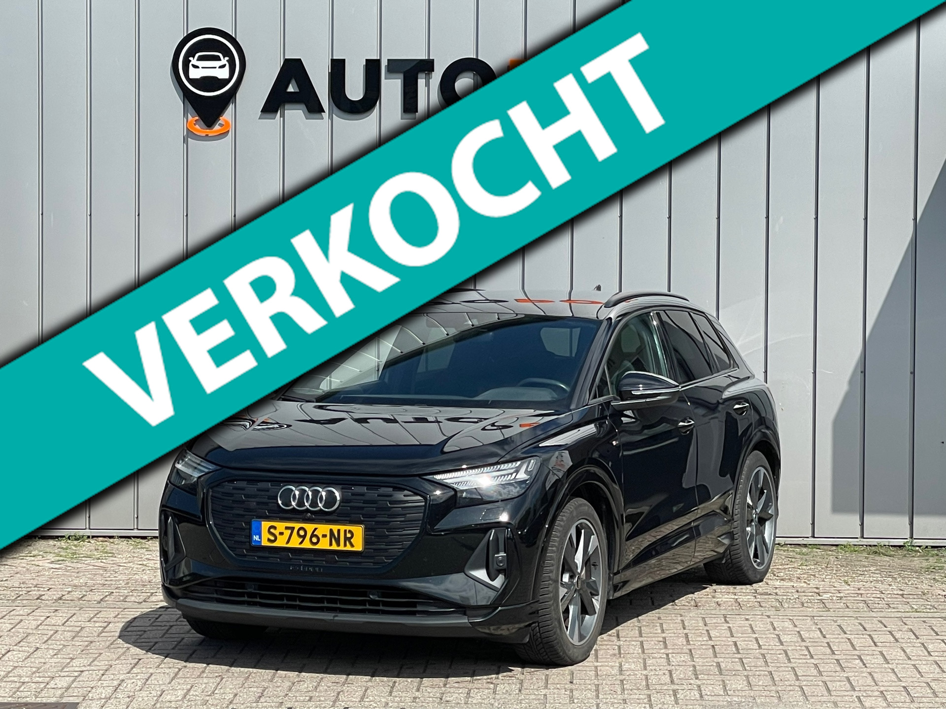 Audi Q4 40 E-tron S-LINE edition 77 kWh SOH97% MATRIXLED|STOELVRM|CAMERA|VIRTUAL.DASH|CRUISE|PARK.ASSIST|LEER|NAVI|ELEK.ACHTERKLEP| 2023 - voorkant