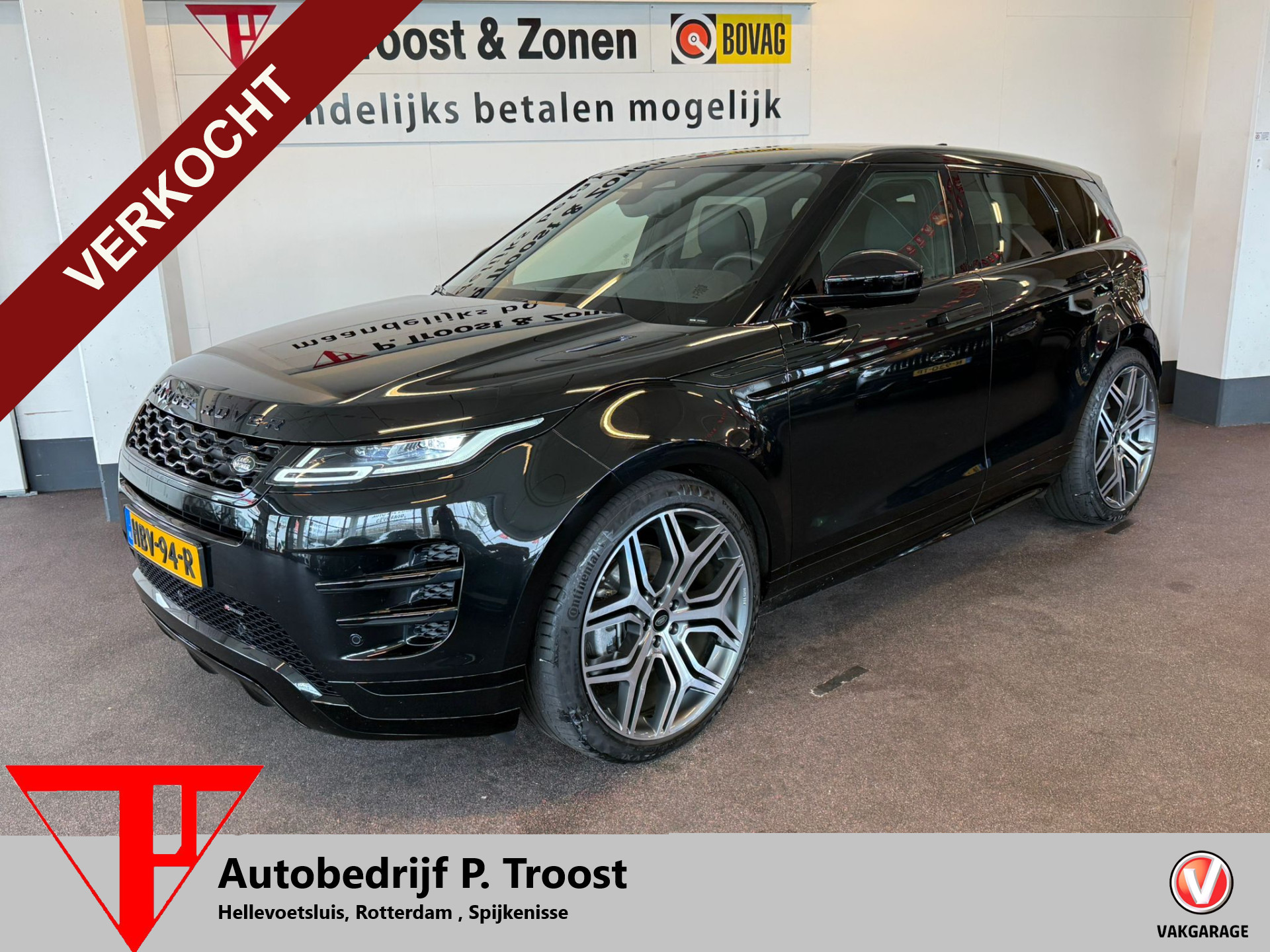 Land Rover Range Rover Evoque 1.5 P300e AWD R-Dynamic S 300PK | Panoramadak | Meridian audio | 22''INCH | Memory seats | Stoel+Stuurverwarming | Achteruitrijcamera | Apple carplay | Navigatie | Adaptieve rijmodus | BTW VERREKENBAAR | 12/2022 2022 - voorkant