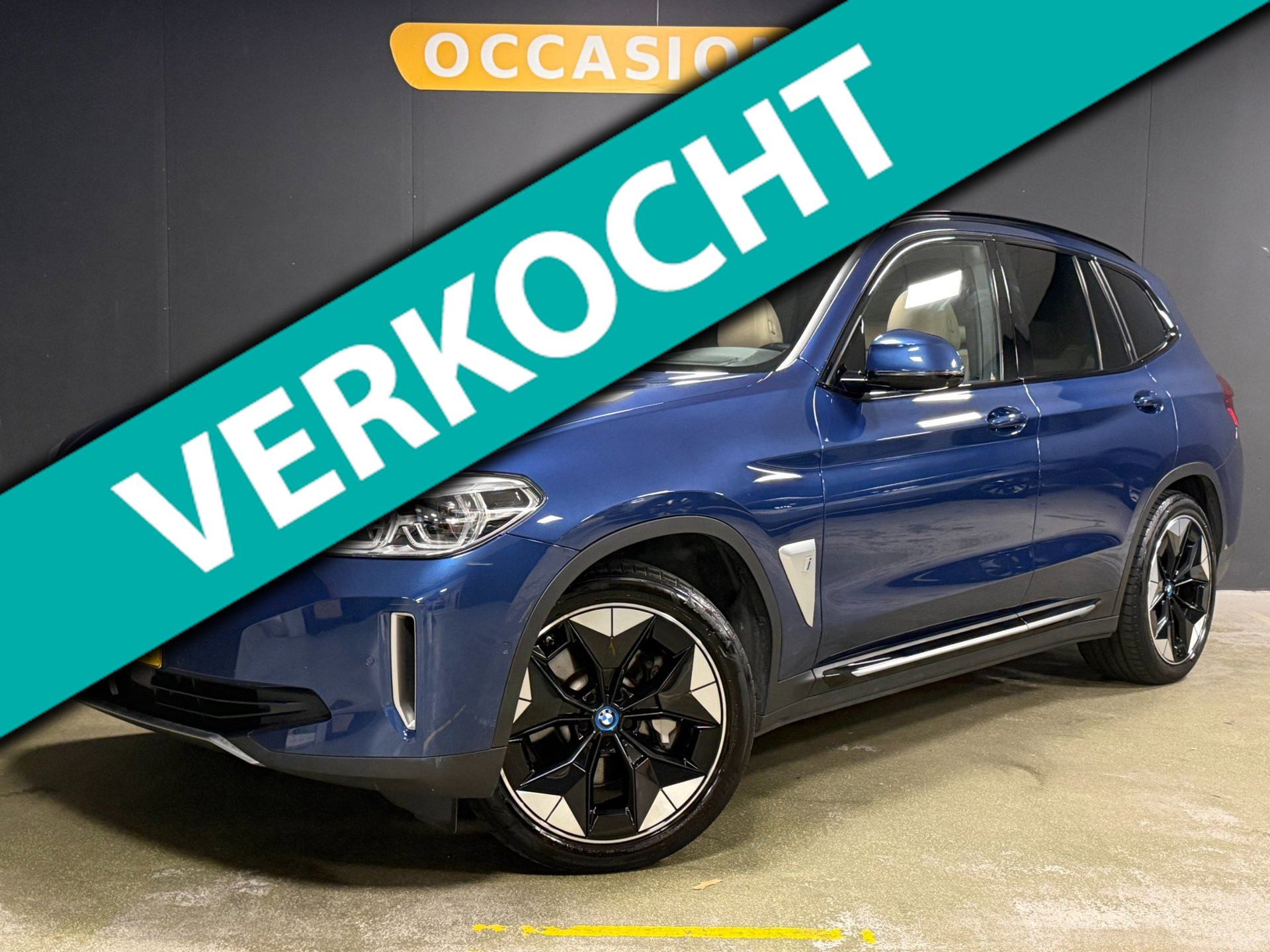 BMW Ix3 High Executive 80 kWh|SOH92%|PANO|360CAM|LED|HUD|DODEHOEK|H&K|TREKHAAK|KEYLESS|LEDER|SFEER|ACC|STOELV|CARPLAY|DAB|20INCH| 2021 - voorkant