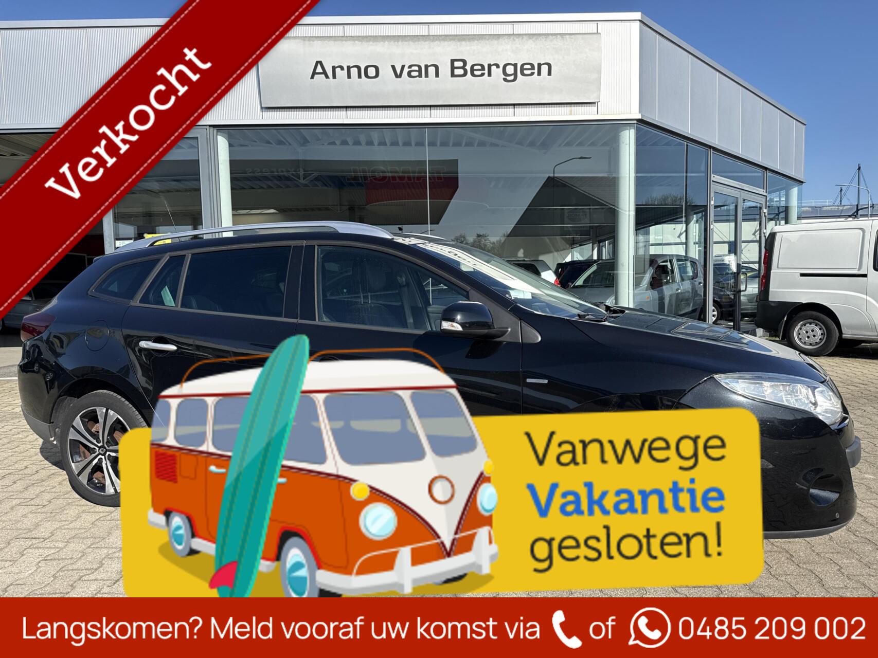 Renault Megane 2.0 Bose, AUTOMAAT, panoramadak, half leder, navigatie, bluetooth, climatronic, cruisecontrol, pdc, nette auto, afkomstig van de 2e eigenaar. 2012 - voorkant