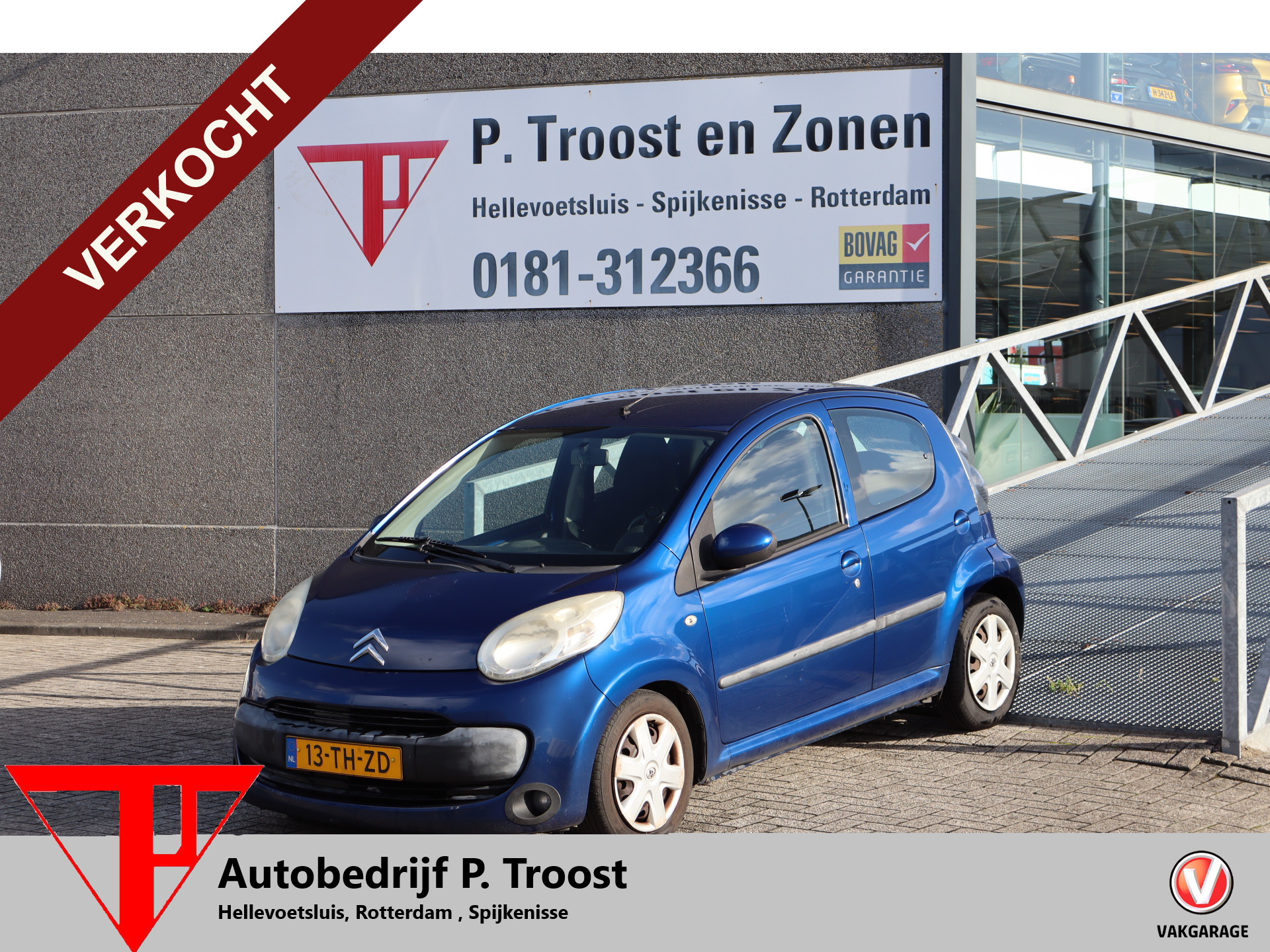 Citroen Citroen C1 1.0-12V Ambiance Meeneemprijs! Nederlandse auto/Airco/Elektrische ramen/Toerenteller/5 deurs/ APK DEC-26 2006 - voorkant