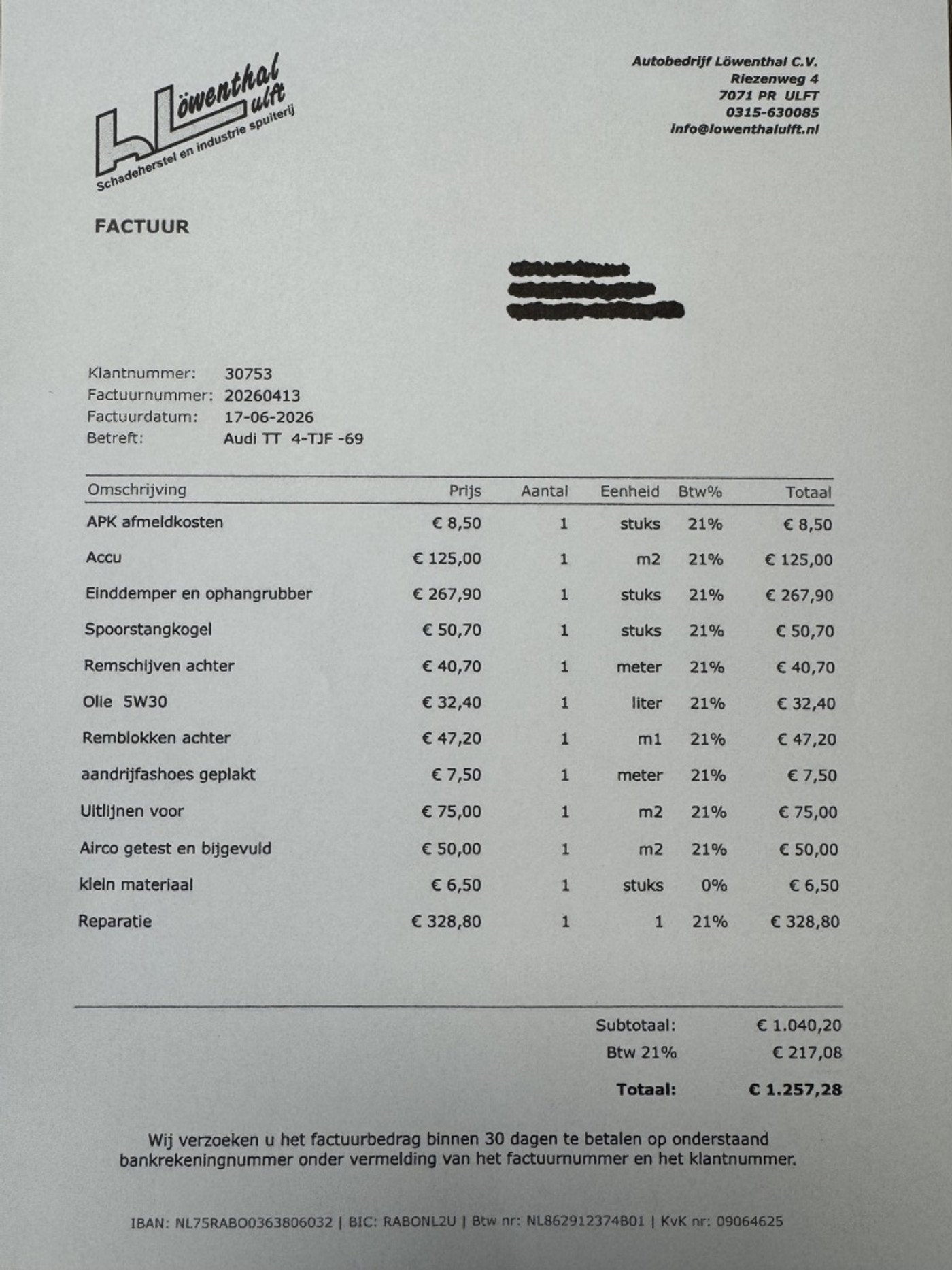 Foto van Audi TT