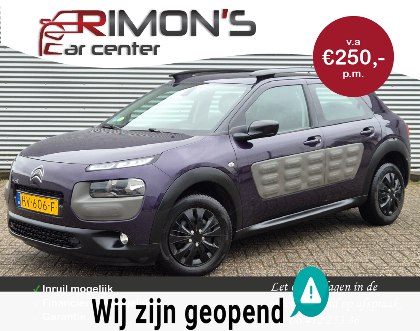 Citroen C4 Cactus 1.6 BlueHdi Dealer Onderhouden Navi Camera Trekhaak 2015 - voorkant