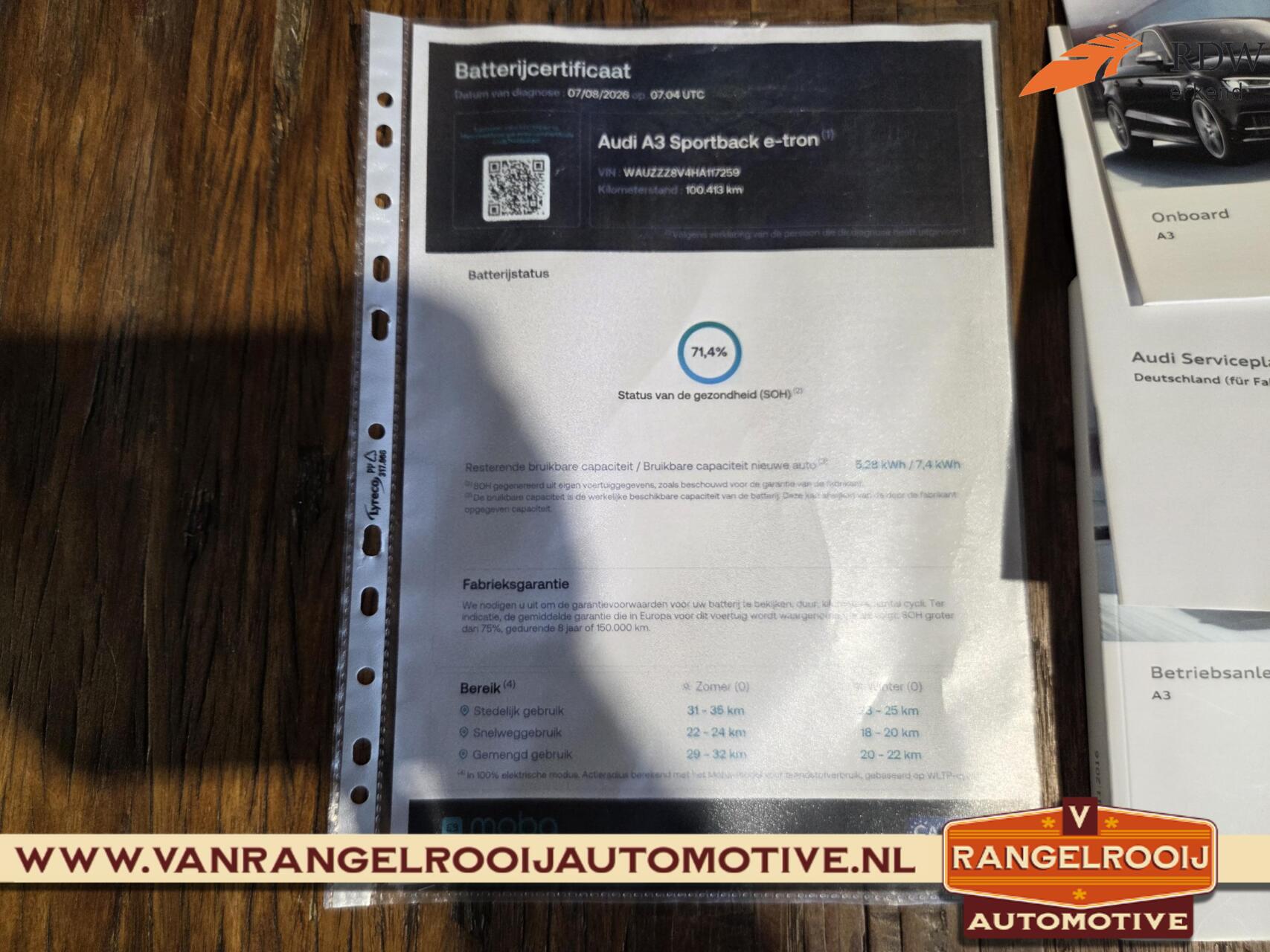 Foto van Audi A3 Sportback E-tron
