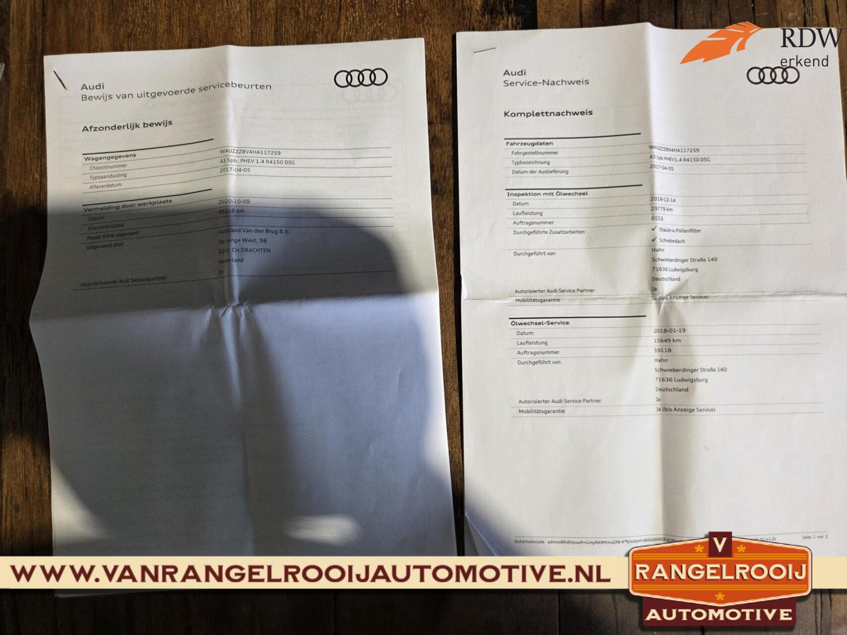 Foto van Audi A3 Sportback E-tron