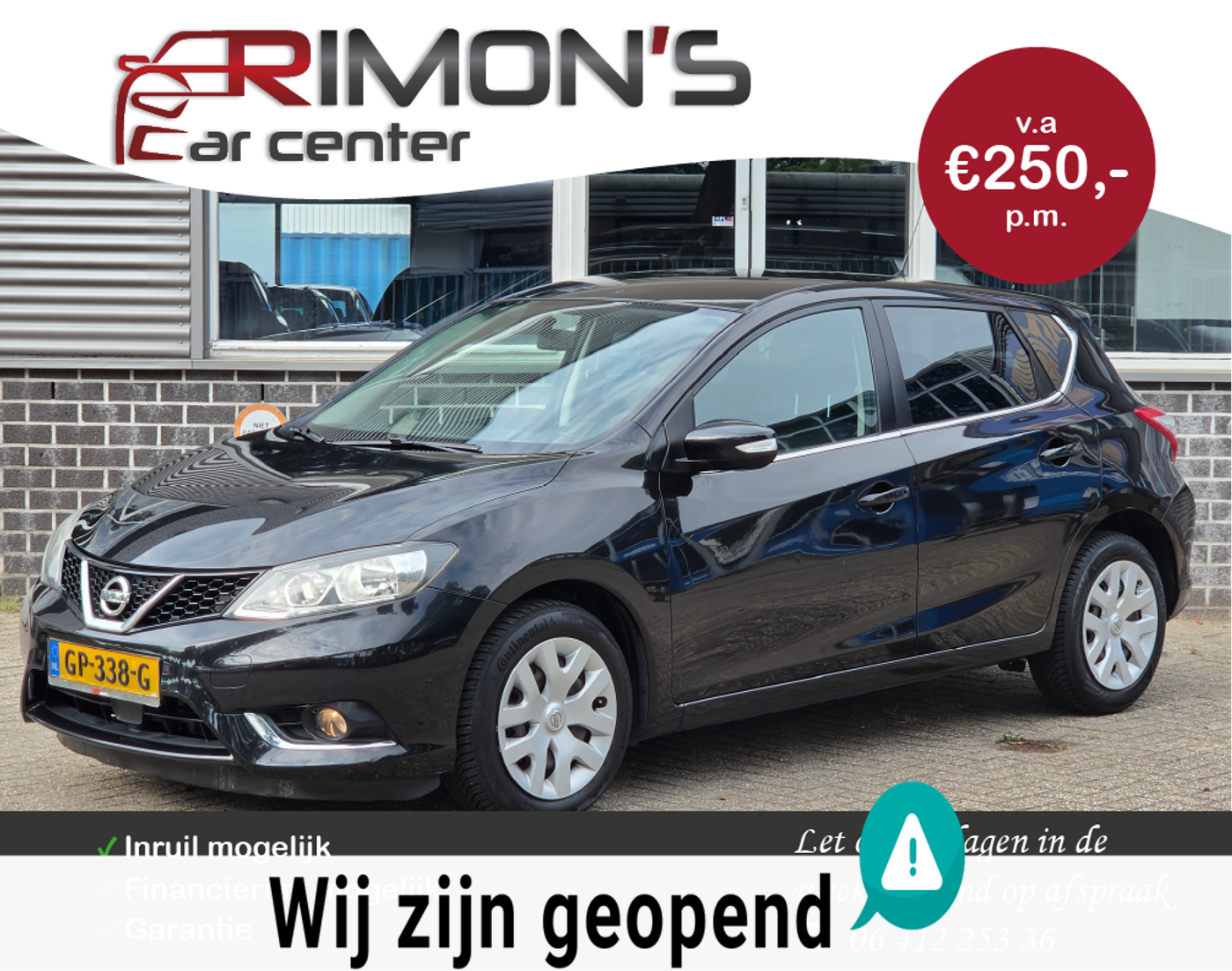 Nissan Nissan Pulsar 1.2 DIG-T Visia Airco Dealer Onderhouden Nap 2015 - voorkant