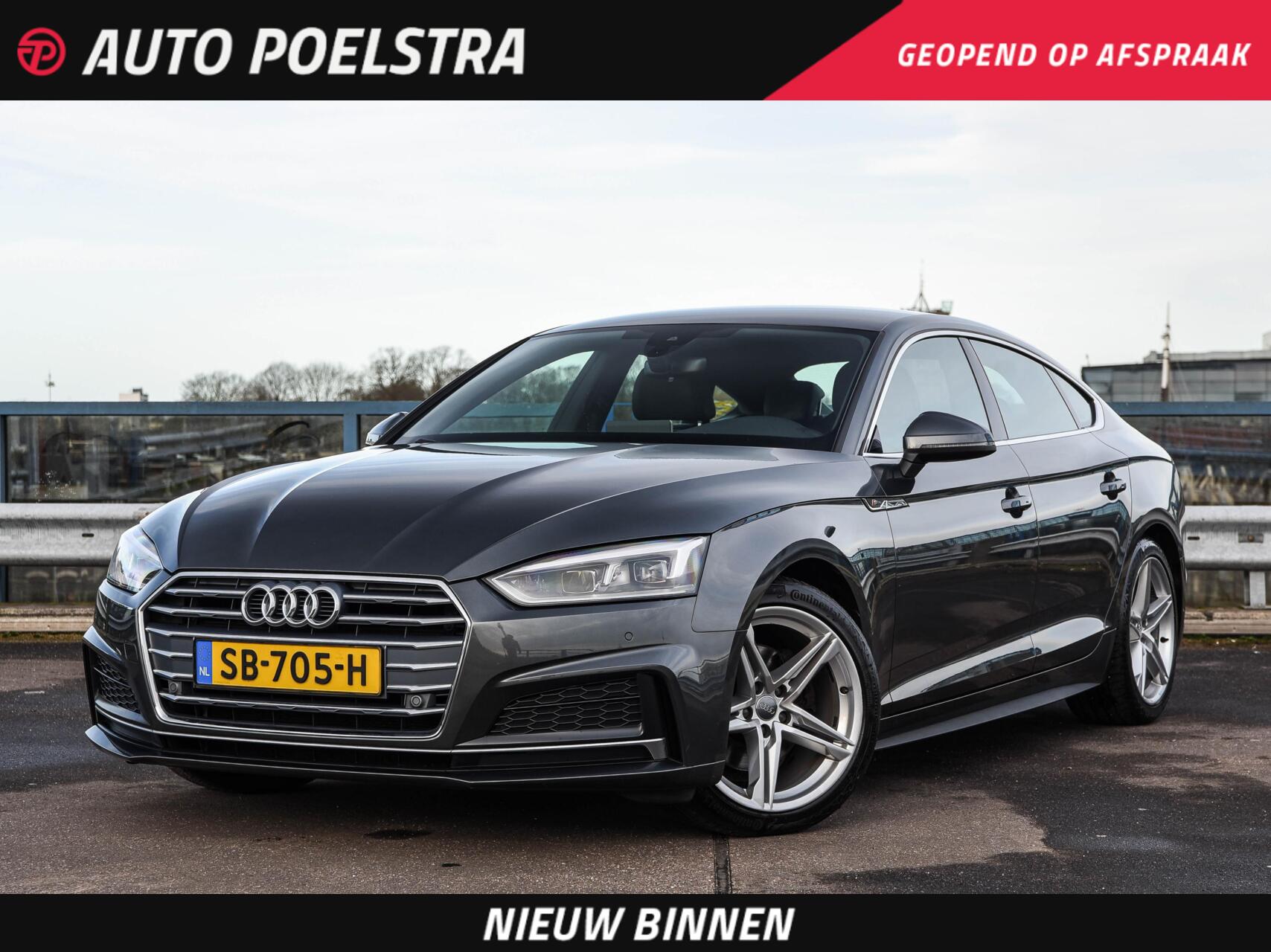 Audi A5 Sportback 1.4 TFSI Sport S-line Edition Virtual Cockpit Ambianceverlichting Stoelverwarming LED Apple CarPlay Android Auto DAB Navigatie 18" 2018 - voorkant