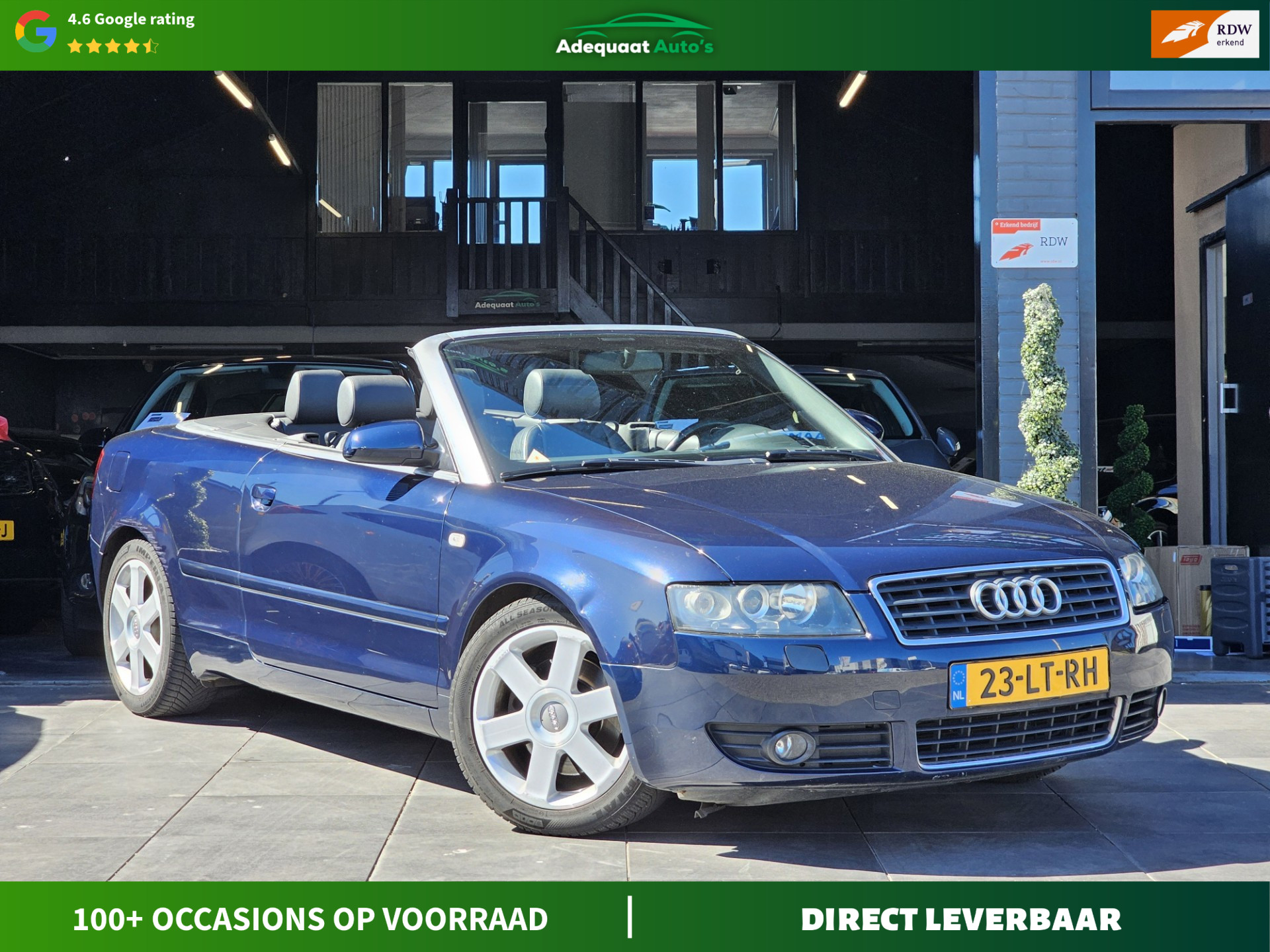 Audi Audi A4 Cabriolet 2.4 V6 Exclusive|Automaat|Cruise Control| 2003 - voorkant