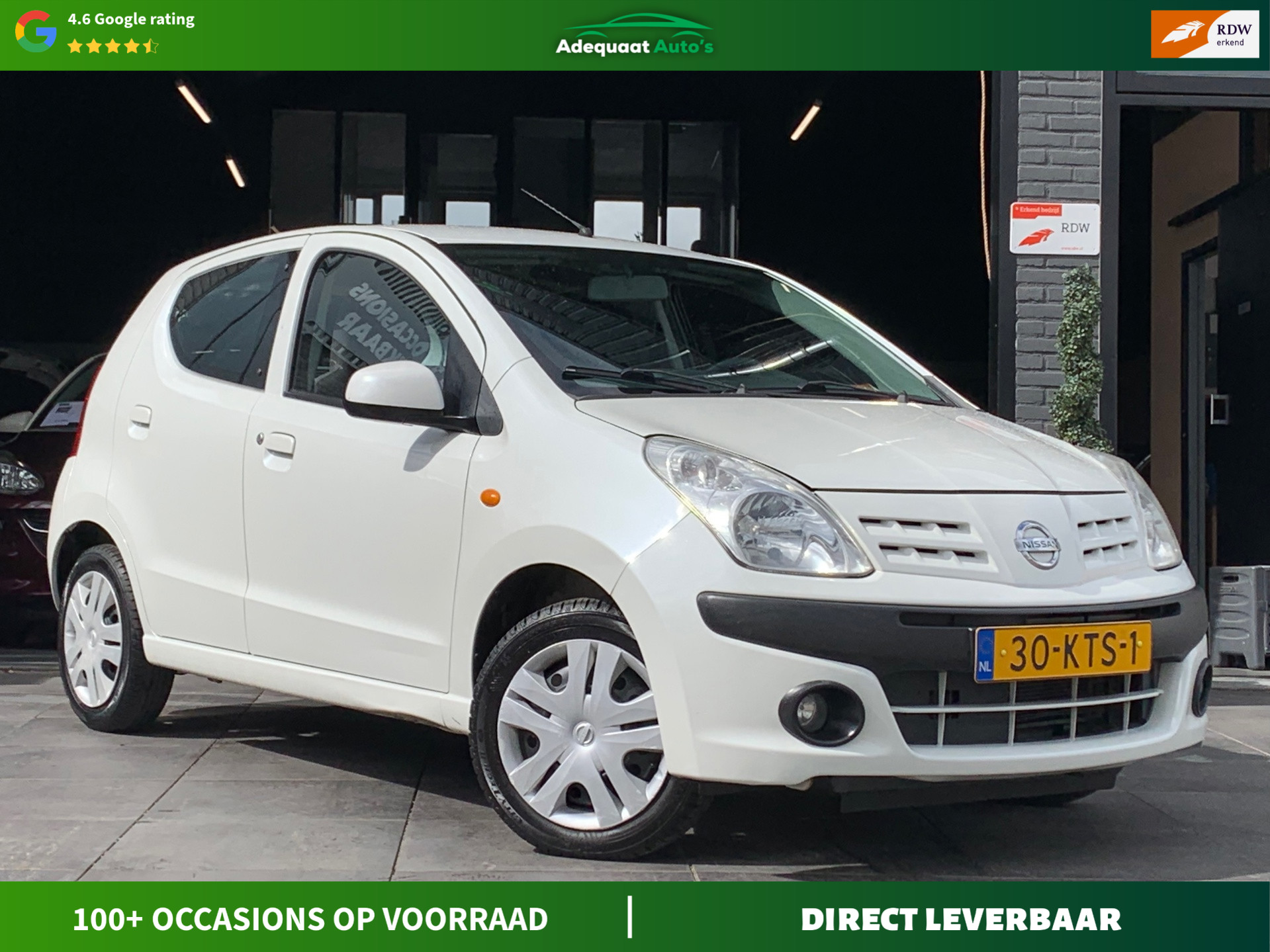 Nissan Nissan Pixo 1.0 Acenta|2e eig|NAP|Airco|El.Ramen|Trekhaak 2010 - voorkant