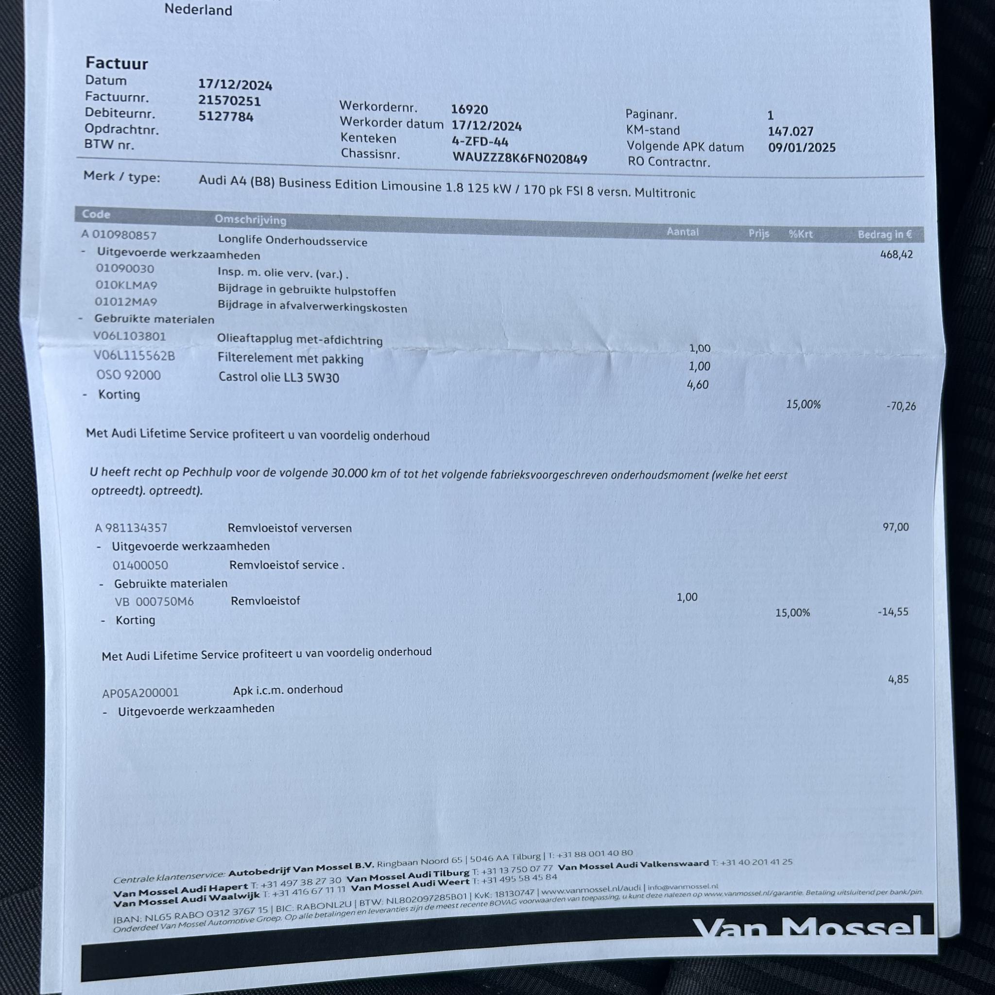Foto van Audi A4 Limousine