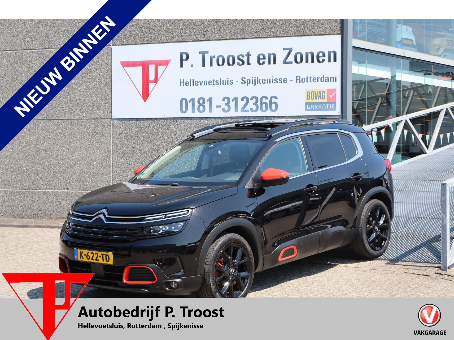 Citroen C5 Aircross 1.2 PureTech Shine Panoramadak! Elektrische bestuurdersstoel/Apple carplay/Stoelverwarming/360 graden camera/Parkeersensoren/Lane assist/Elektrische achterklep 2021 - voorkant