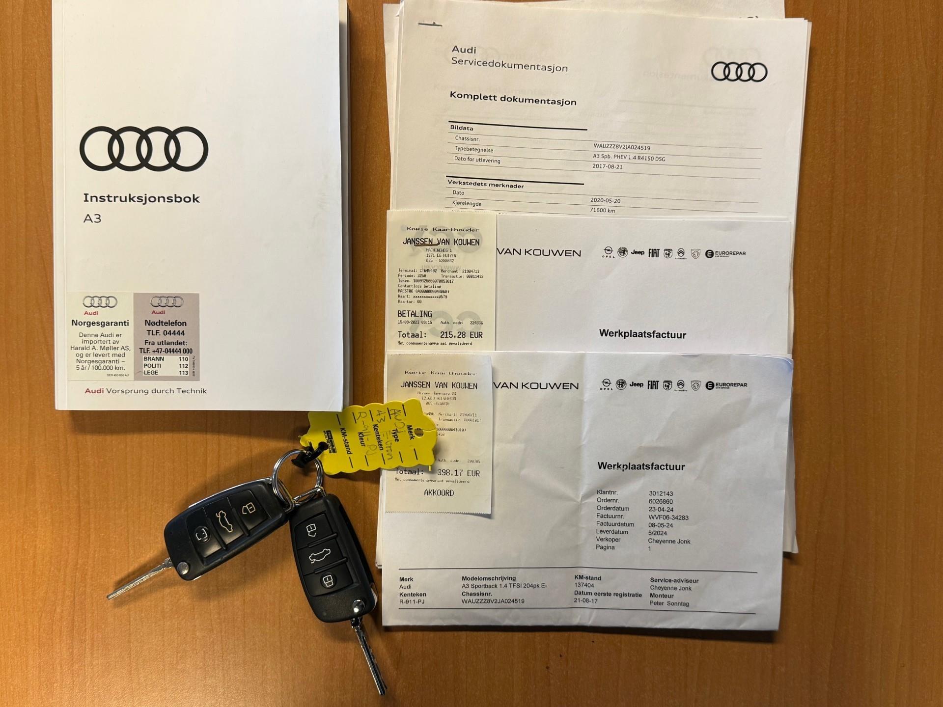 Foto van Audi A3 Sportback E-tron