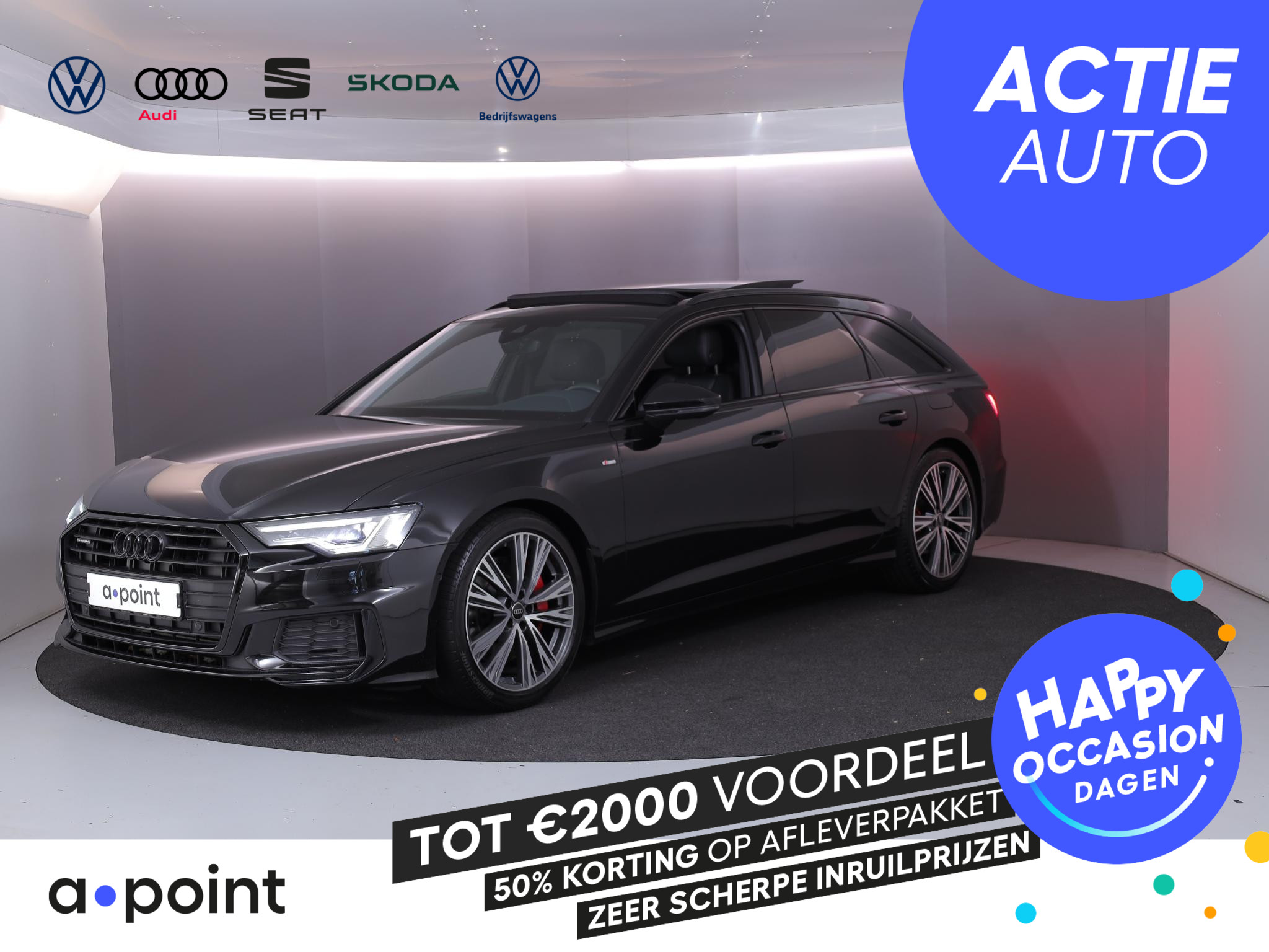 Audi A6 Avant 55 TFSI E 55 TFSI e quattro Pro Line S Competition 2023 - voorkant