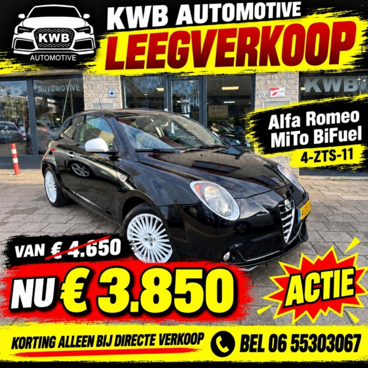 Alfa Romeo Alfa Mito 1.4 T Junior BiFuel Nieuwe Distributie NAP 2015 - voorkant