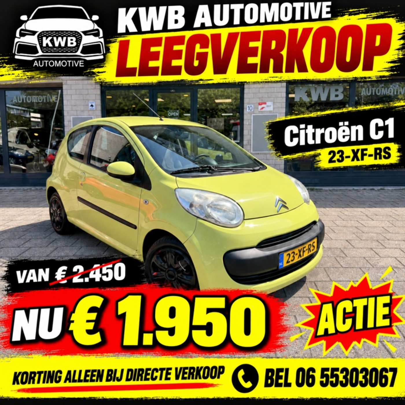 Citroen Citroen C1 1.0-12V 3Drs Airco Nieuwe koppeling Banden 2007 - voorkant