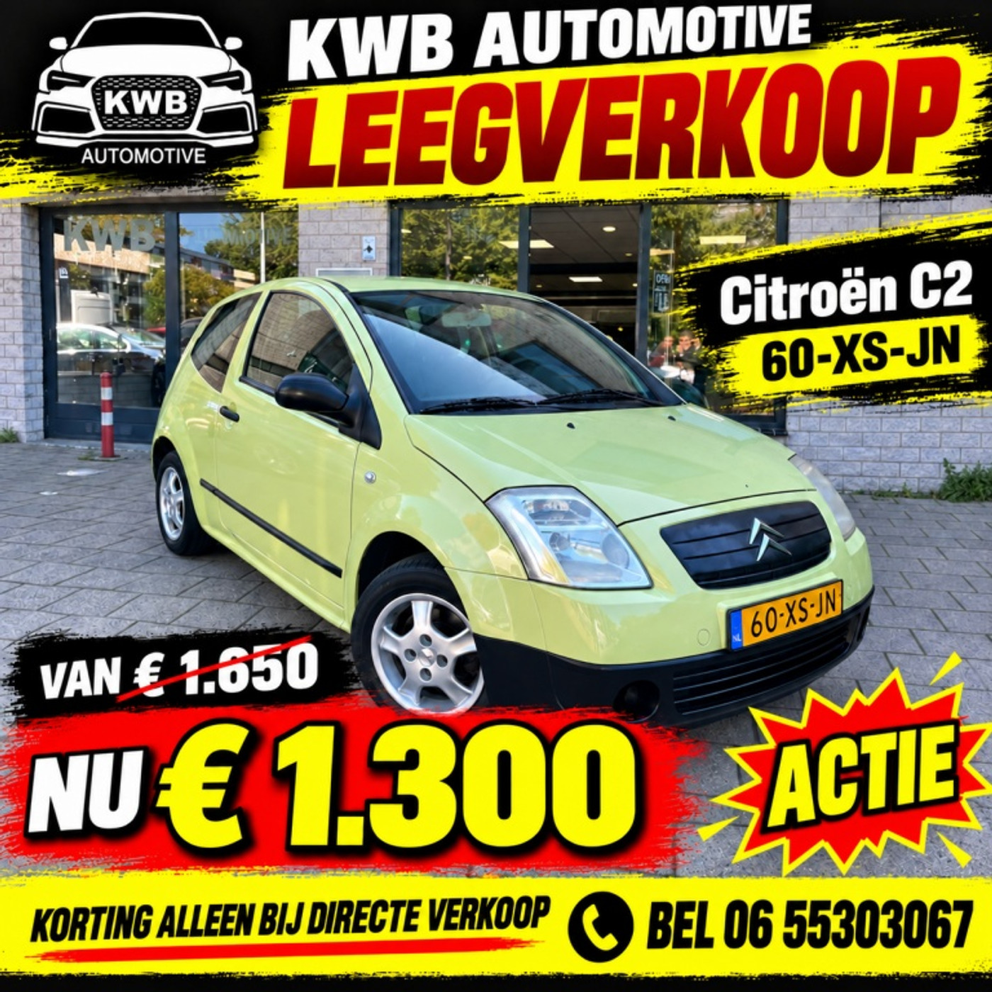 Citroen C2 1.1i Séduction Nieuwe apk Weinig KM 2004 - voorkant