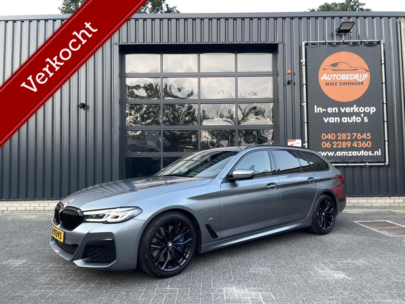 BMW 5-serie Touring 530D LCI M-Pakket CARPLAY|TREKHAAK|CAMERA|LED KOPLAMPEN|M SPORT INTERIEUR|SFEERVERLICHTING|STOELVERWARMING 2020 - voorkant