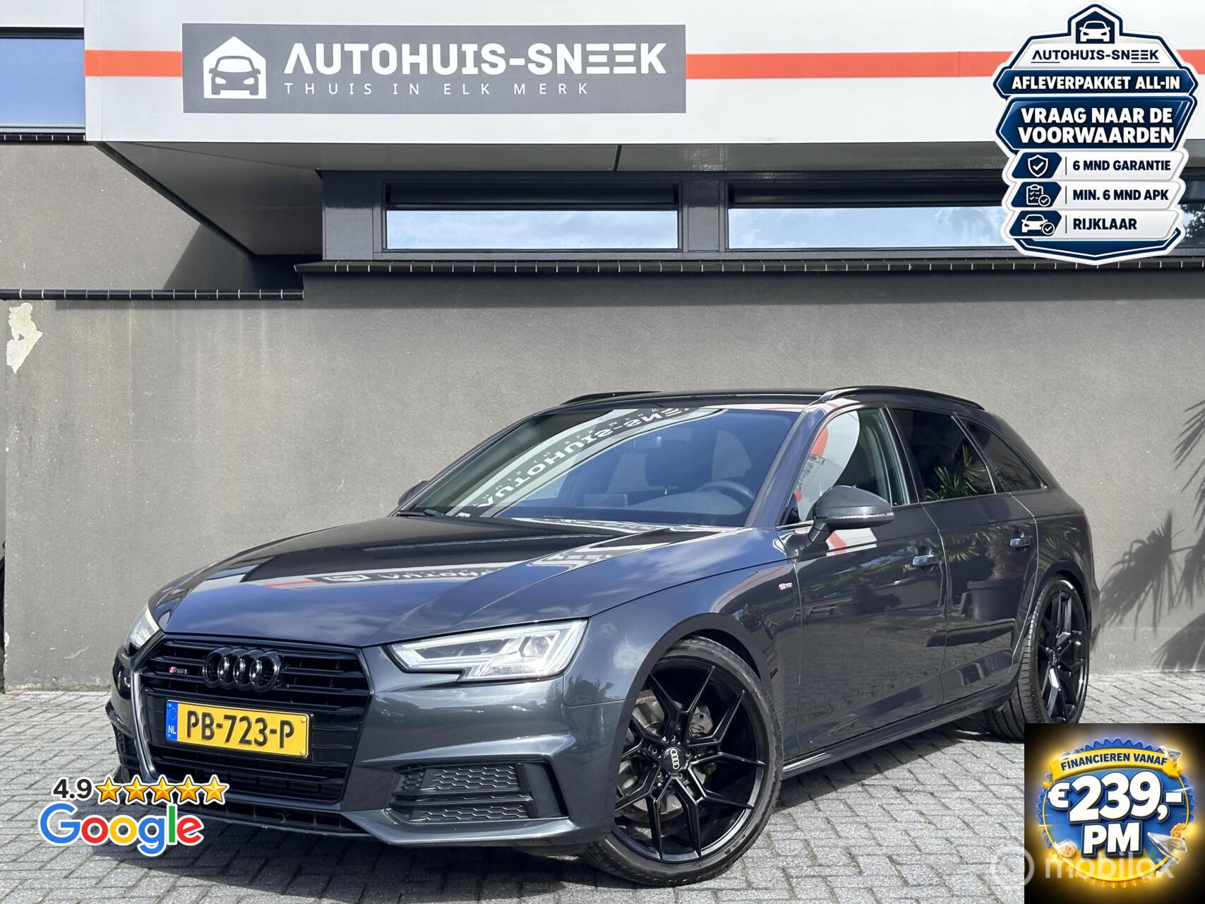 Audi A4 Avant 2.0 TFSI S line | Automaat | B&O | NAP|20” LMV 2017 - voorkant