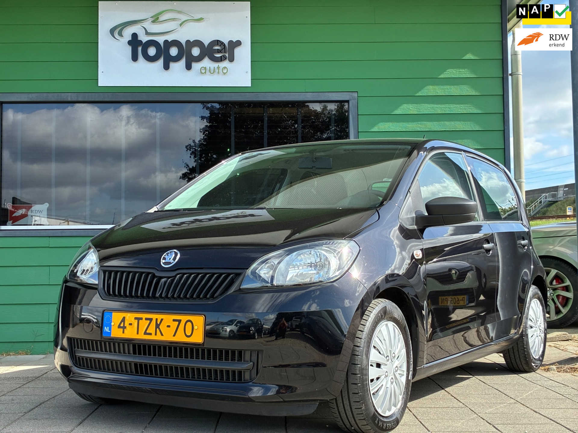 Skoda Citigo 1.0 Greentech Active Pro|Airco|Elektr.ramen|5-Deurs|NAP|Nieuwe APK| 2014 - voorkant