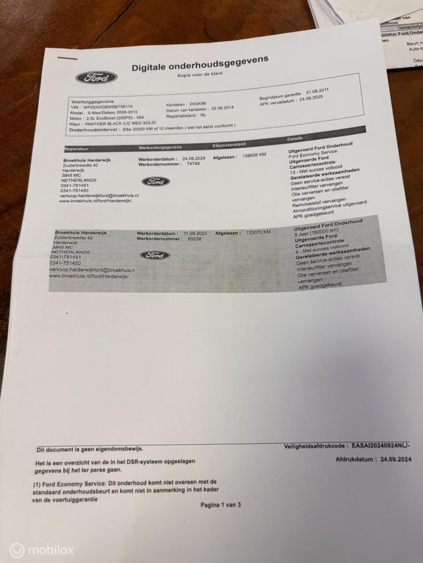 Foto van Ford S-max