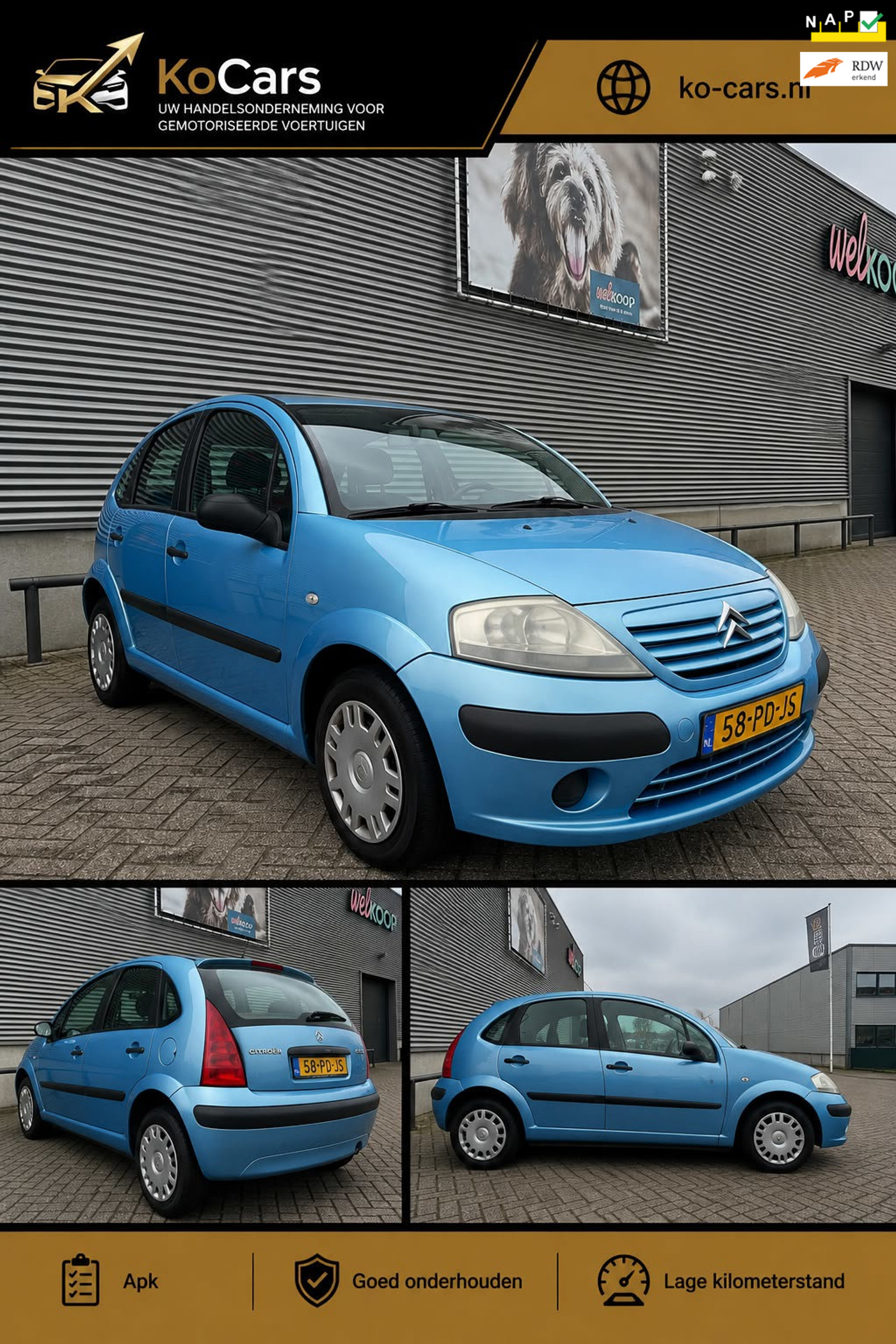 Citroen C3 / Apk / Goed onderhouden / Lage km 2004 - voorkant