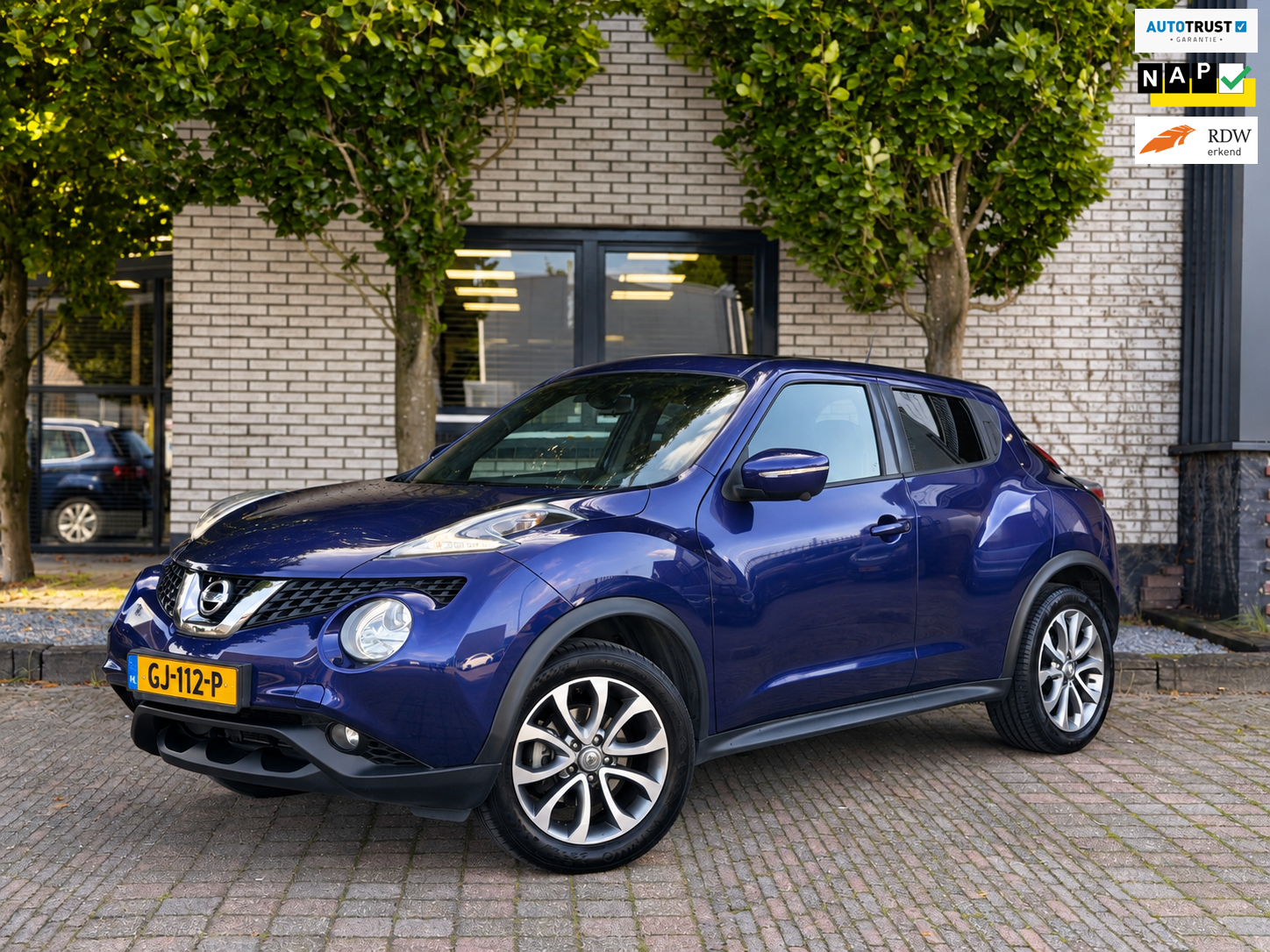 Nissan Nissan Juke 1.2 DIG-T S/S Tekna Origineel NL|PanoDak|PDC V/A+360Camera|Navi|Leer|ClimateControl|APK 07-2027 2015 - voorkant