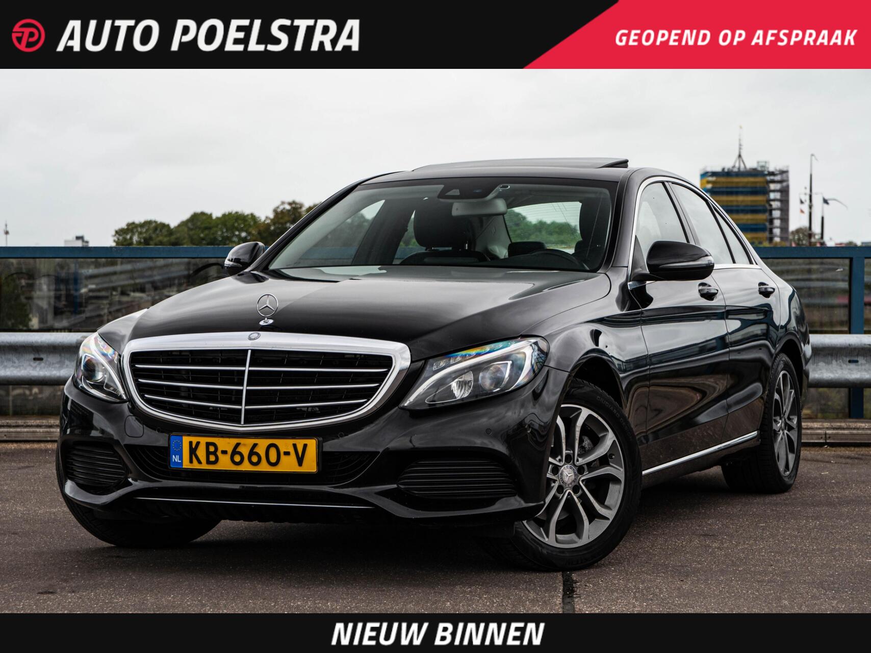 Mercedes-Benz C 220 D 220 CDI 170 PK Aut. Exclusive | Schuifdak | LED | Dodehoekdetectie | Sfeerverlichting | Stoelverwarming | Trekhaak  | Dealeronderhouden 2015 - voorkant
