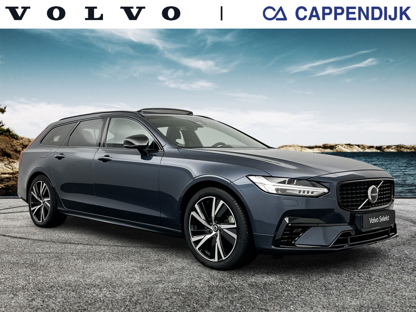 Volvo V90 T6 340PK Recharge R-Design| Panodak| Adap.Cruise| Camera| H&K So 2021 - voorkant