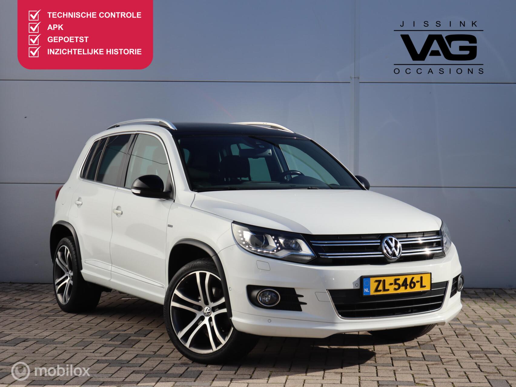 Volkswagen Tiguan 2.0 TSI R Line 4Motion Trekhaak Pano LED Stoelverwarming 2014 - voorkant