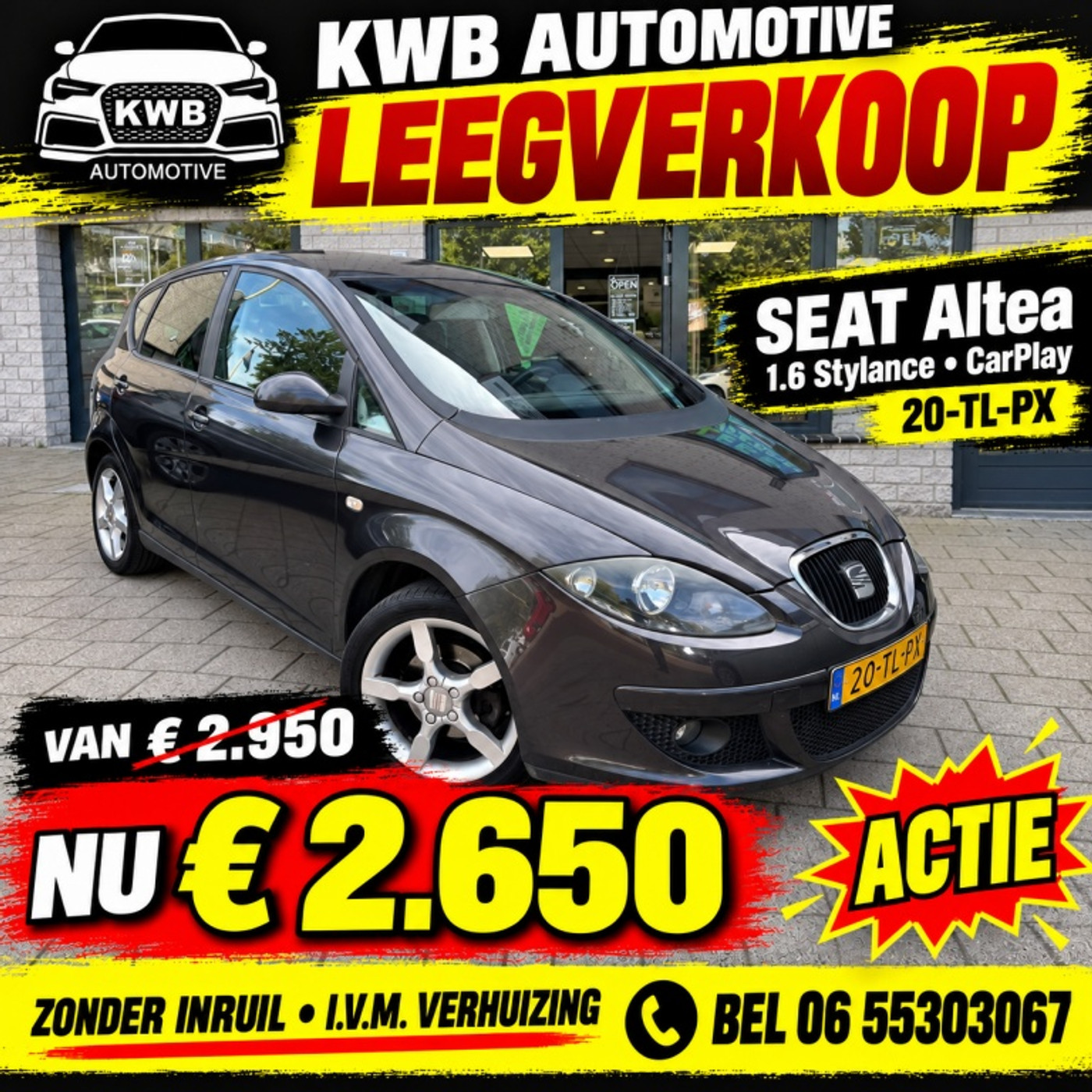 Seat Altea 1.6 Stylance Carplay Camera Nieuwe apk 2006 - voorkant