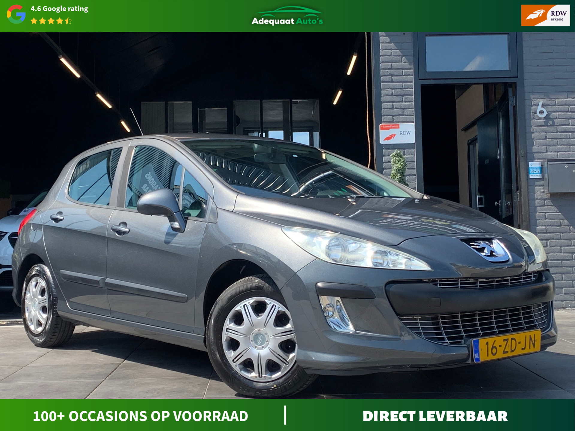 Peugeot 308 1.6 VTi XS|Cruise|Airco|El.Ramen|NAP|APK 2008 - voorkant