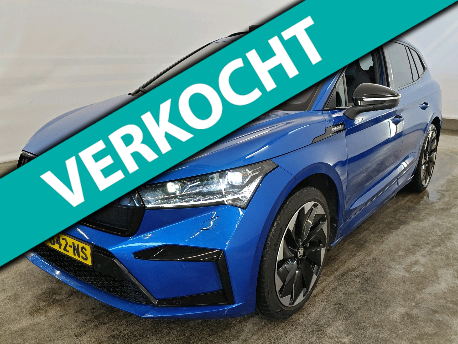 Skoda Enyaq 80 80 204pk Sportline |Trekhaak|Panoramadak|Warmtepomp| Comfort Plus| Sport Plus|Klimaat Plus|Assistentie plus| Camera 2021 - voorkant