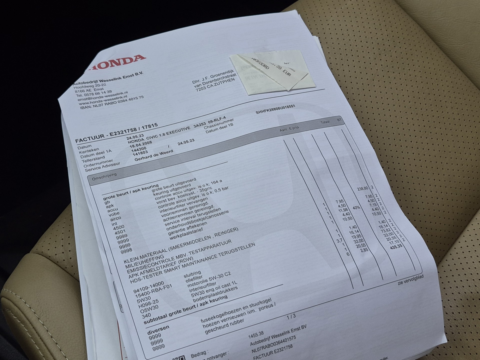 Foto van Honda Civic 5 DR