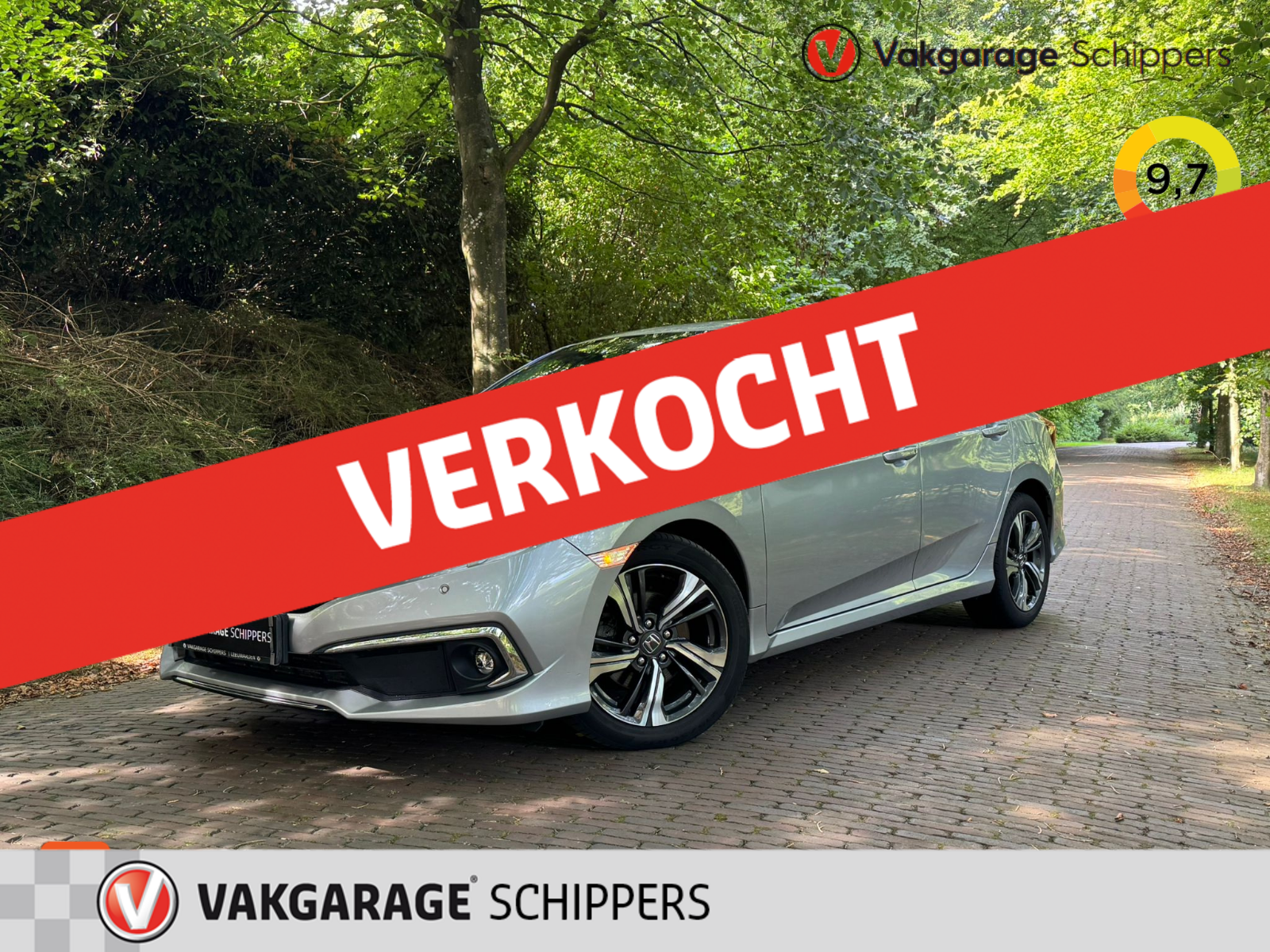 Honda Civic 1.5 i-VTEC Turbo Elegance |Automaat|Stoelverw|180 pk!| 2020 - voorkant