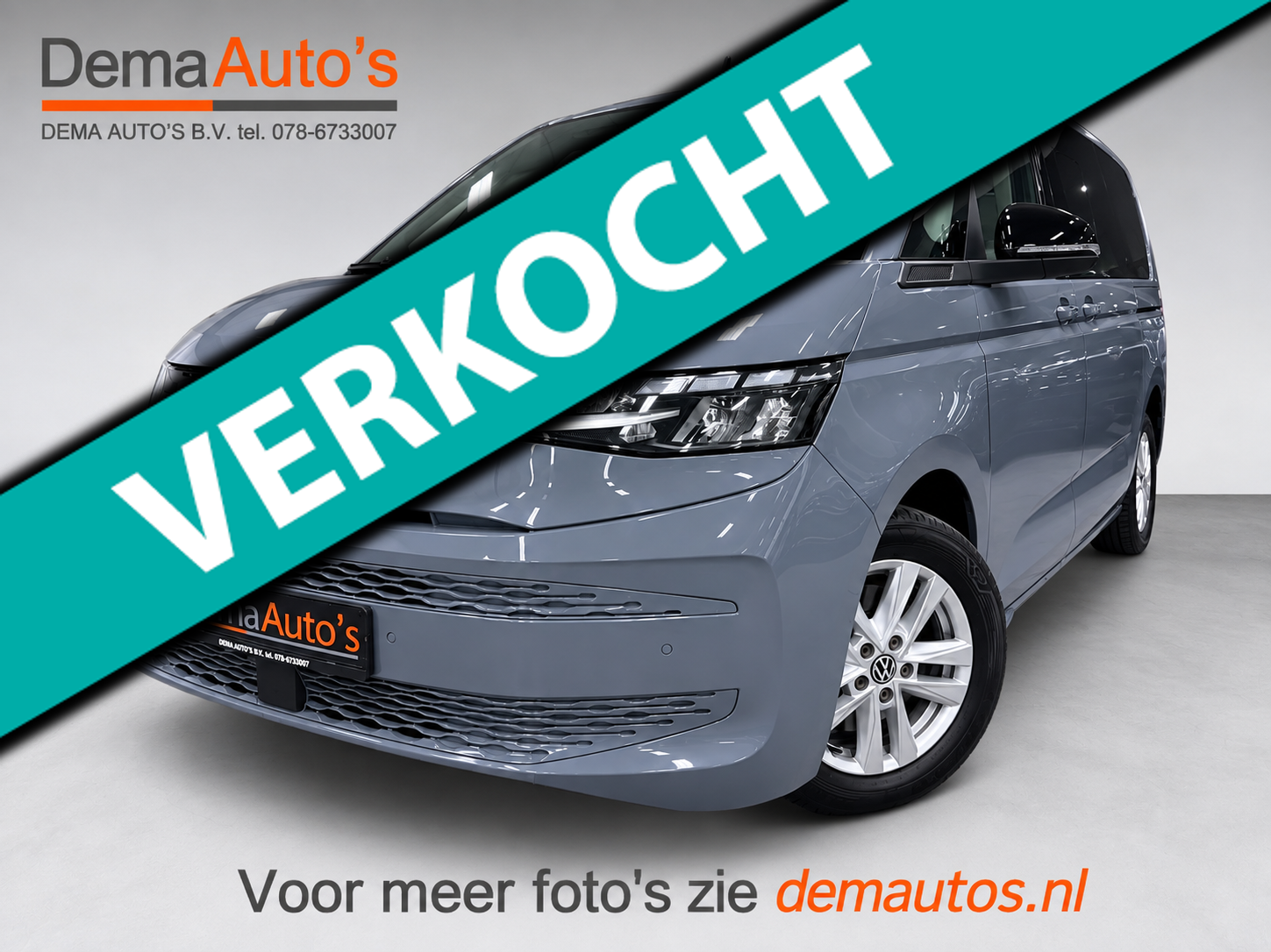 Volkswagen Multivan 1.4 eHybrid LANG 7P SOH-93% PANO/CAM/LED/DAB/CARPLAY/NAVI/V-COCPIT/TRKHAAK/// 2022 - voorkant