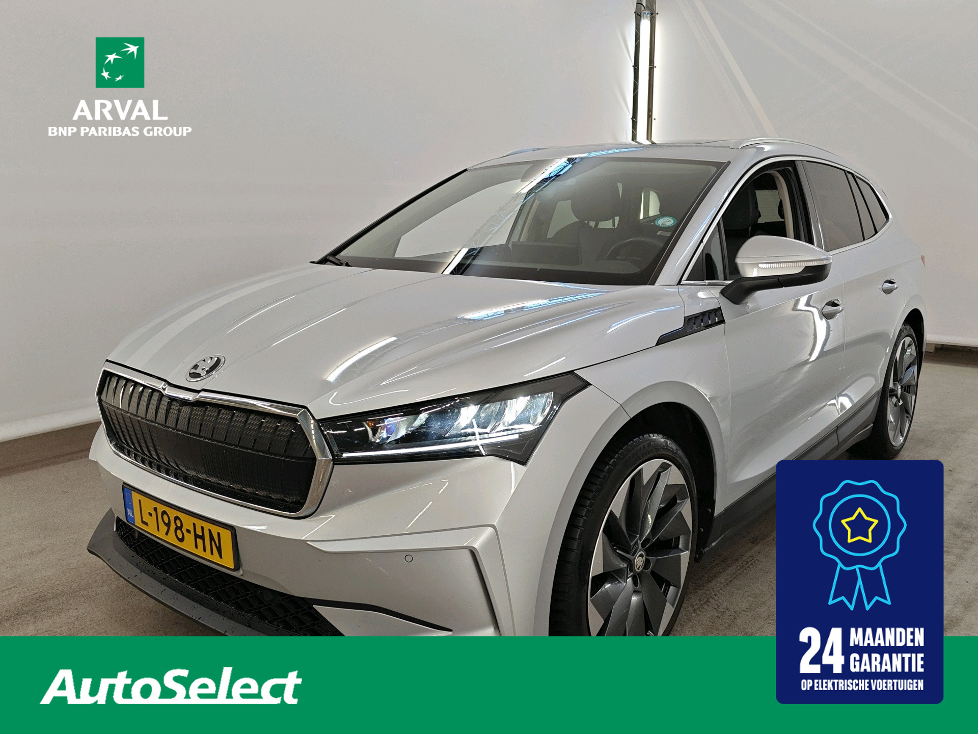 Skoda Enyaq 60 60 180pk | SOH 93% | Panoramadak | Warmtepomp| Assistentie | Climate | Comfort Plus | Parkeer| Stuurverwarming |21" 2021 - voorkant